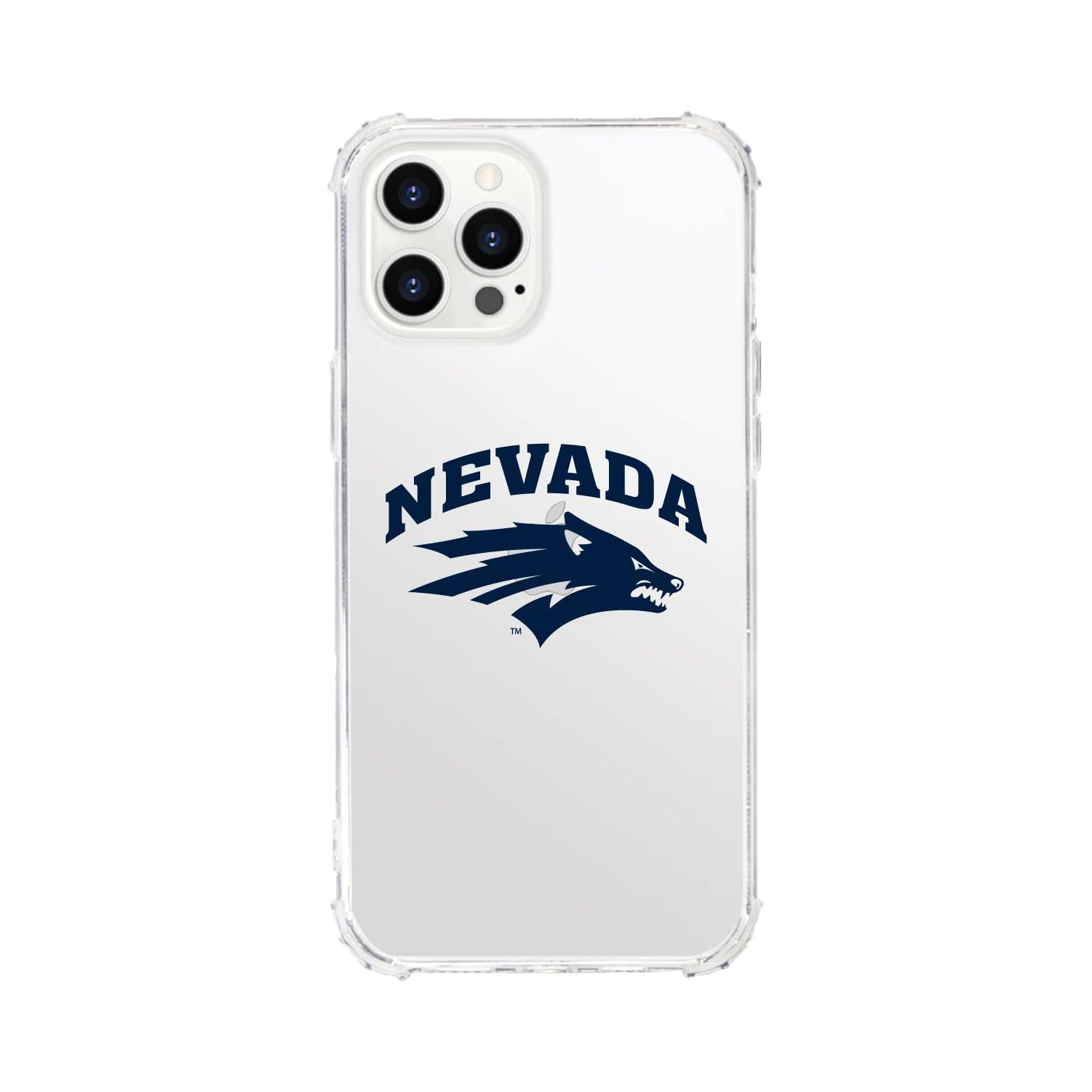 OTM Essentials Rugged Phone Case for iPhone 13 Pro Max - Shockproof Protective Cover with Reinforced Edges | Classic White Design | Perfect for University of Nevada Students & Outdoor Activities
