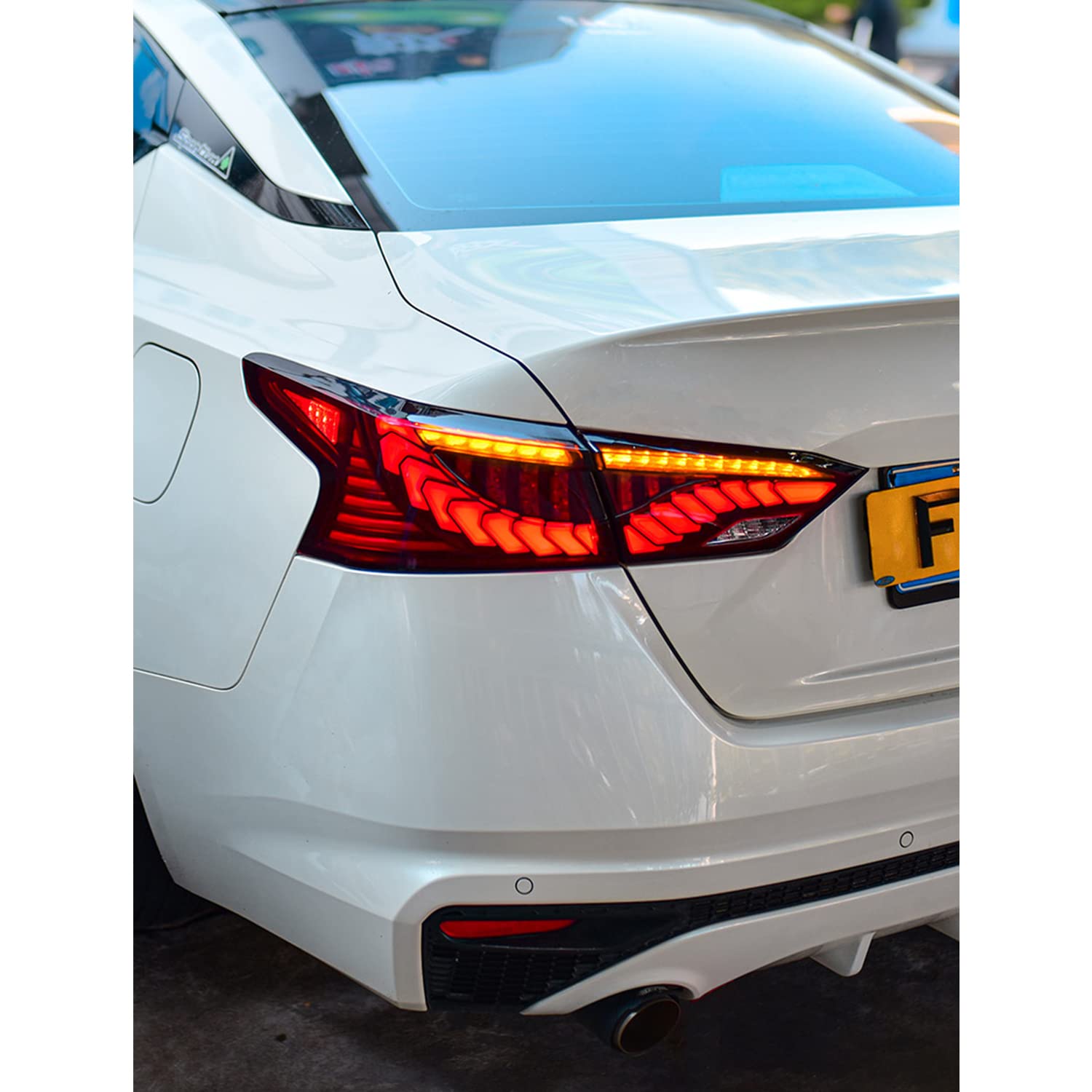 Inginuity Time LED Tail Lights for Nissan Altima 2019-2022 - Red Sequential Turn Signal Rear Lamps with Startup Animation - Upgrade Your Car's Style & Safety for Night Driving and Enhanced Visibility