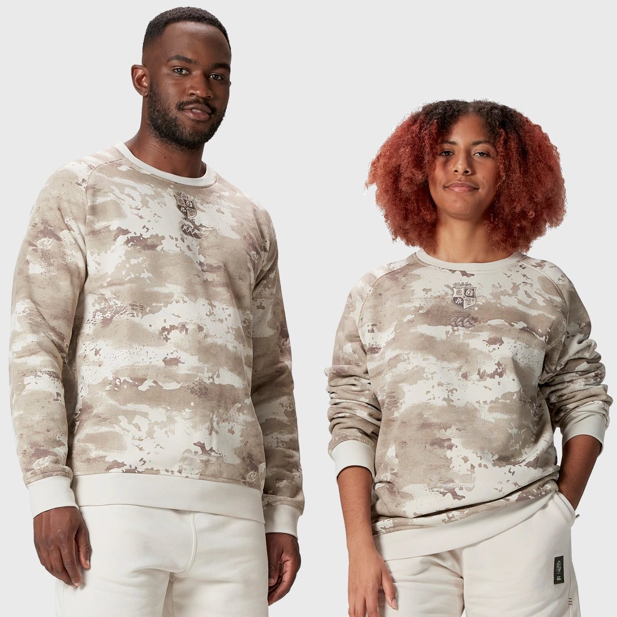 Canterbury British & Irish Lions Camo Crew Sweatshirt - Men's Rugby Training Hoodie - Perfect for Match Days & Outdoor Activities