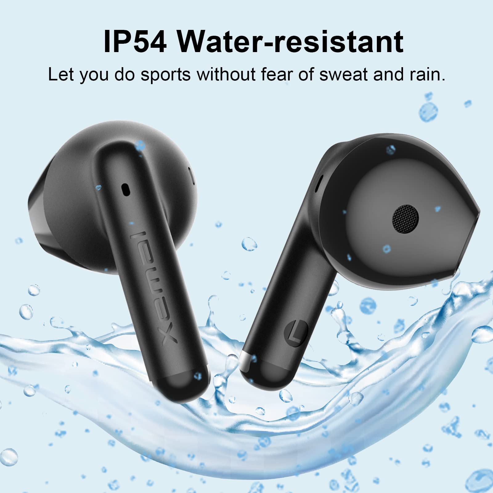 Edifier X2 True Wireless Earbuds - Bluetooth 5.0 Headphones with 28 Hours Playtime, HD Sound, Noise Cancelling Mic for Crystal Clear Calls, IPX5 Waterproof & Lightweight Design for Running, Gym Workouts & Sports (Black)