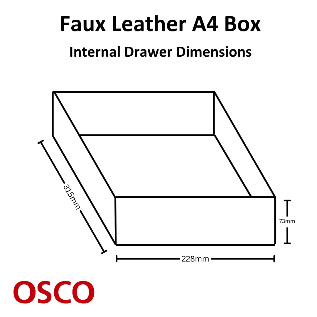 Premium Faux Leather A4 Document Box - Elegant Brown Organizer for Office, Home & School Files | Perfect for Storage, Filing & Organization