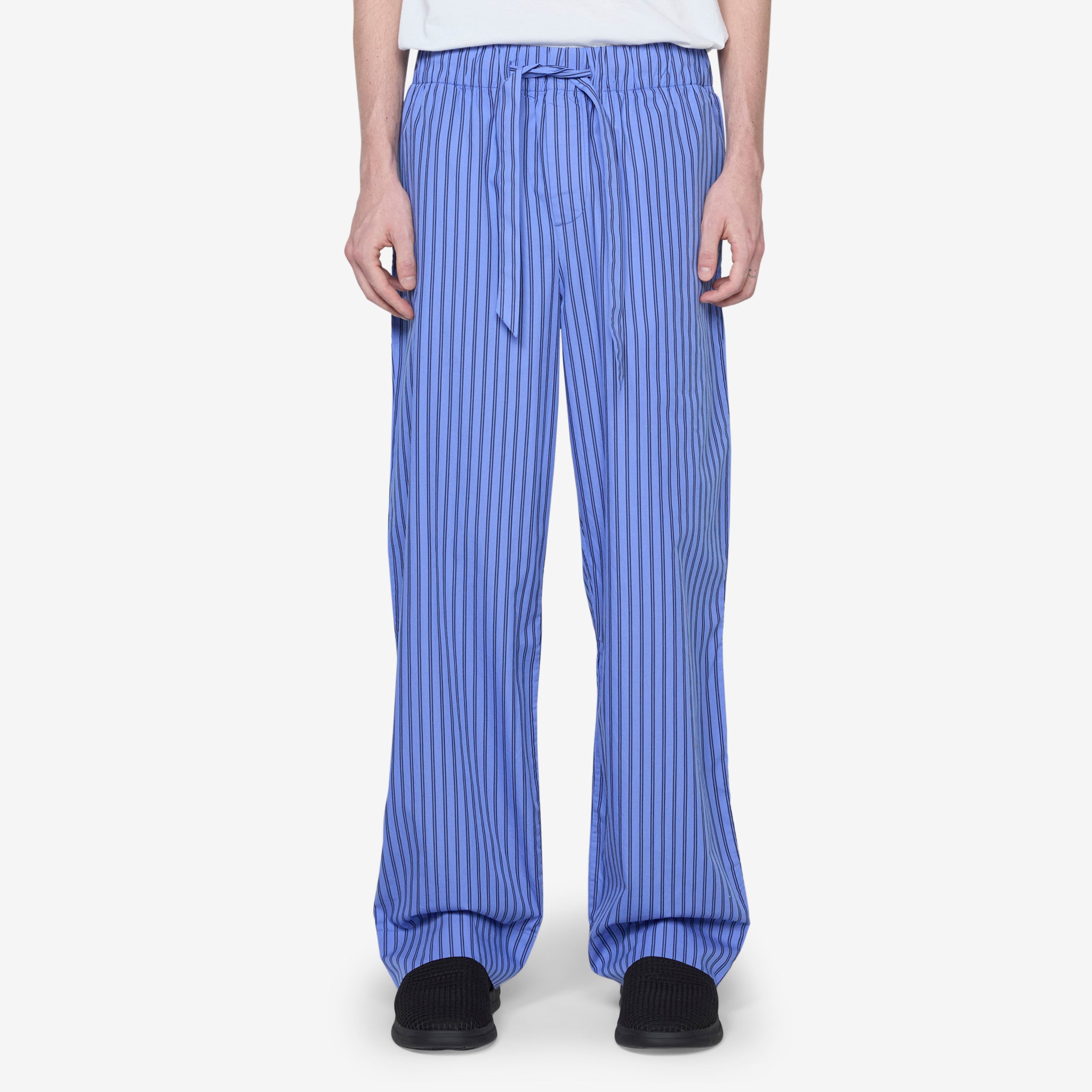 Soft Cotton Poplin Pajama Pants with Boro Stripes - Comfortable Sleepwear for Women & Men - Perfect for Lounging at Home or a Cozy Night's Sleep