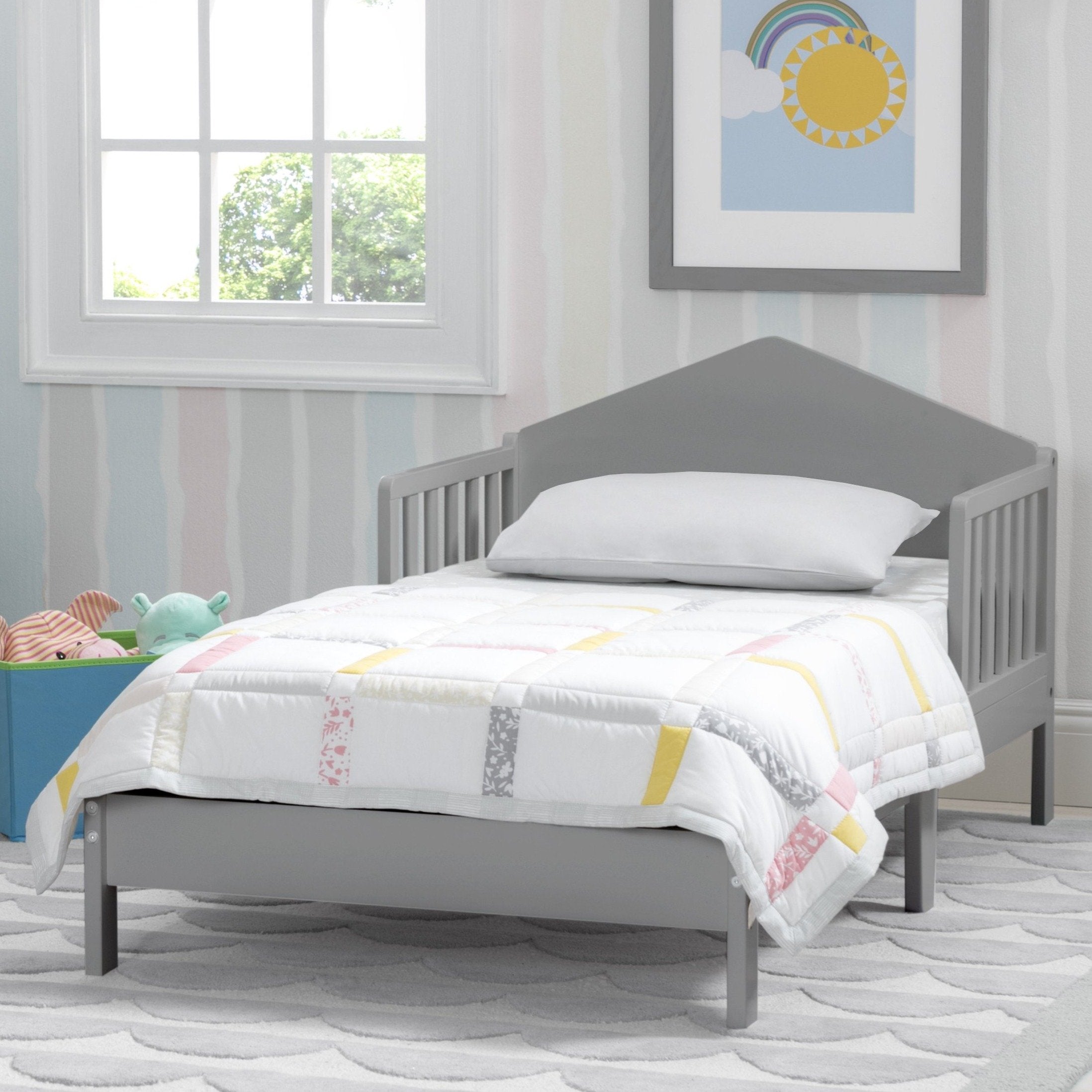 Homestead Toddler Bed - Safe & Comfortable Wooden Kids Bed for Boys & Girls - Perfect for Nursery, Daycare & First Big Kid Bed Transition