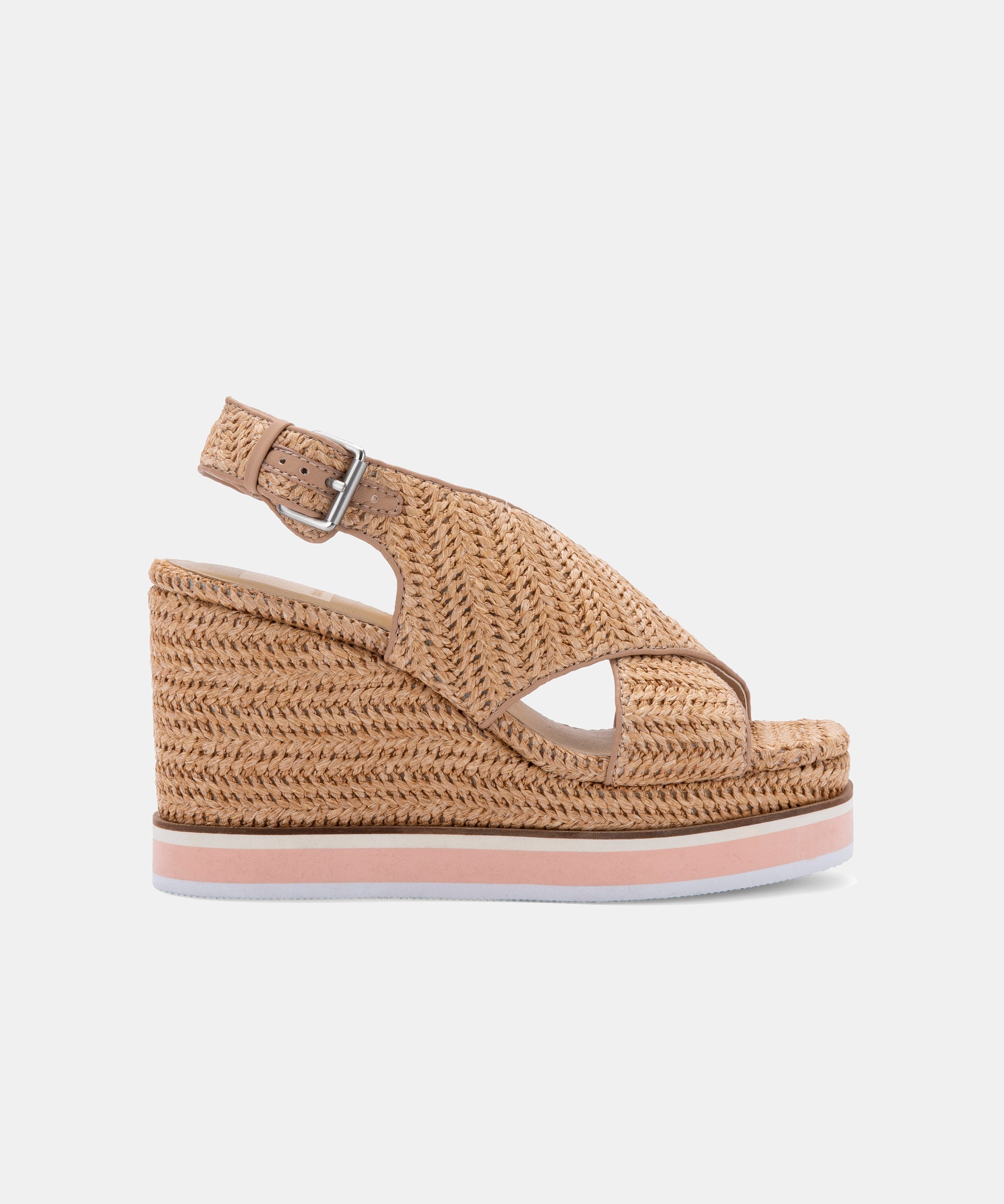 ODELIA WEDGES Natural Raffia Sandals - Comfortable Women's Summer Wedge Shoes for Beach, Vacation & Casual Outings