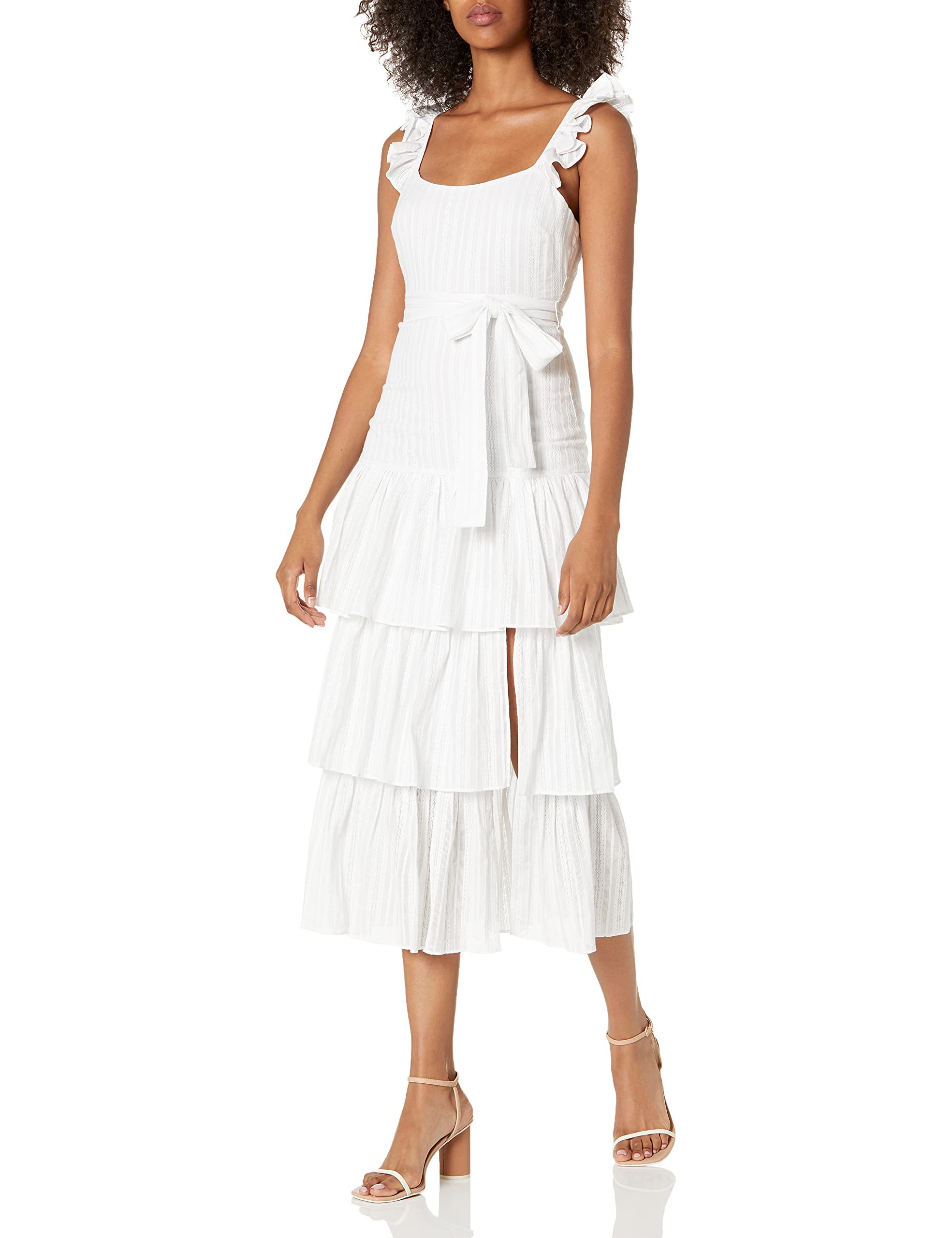 LIKELY Women's Charlotte Dress - Elegant Floral Summer Midi Dress with Puff Sleeves | Perfect for Weddings, Parties & Date Nights | Lightweight & Comfortable for Daily Wear