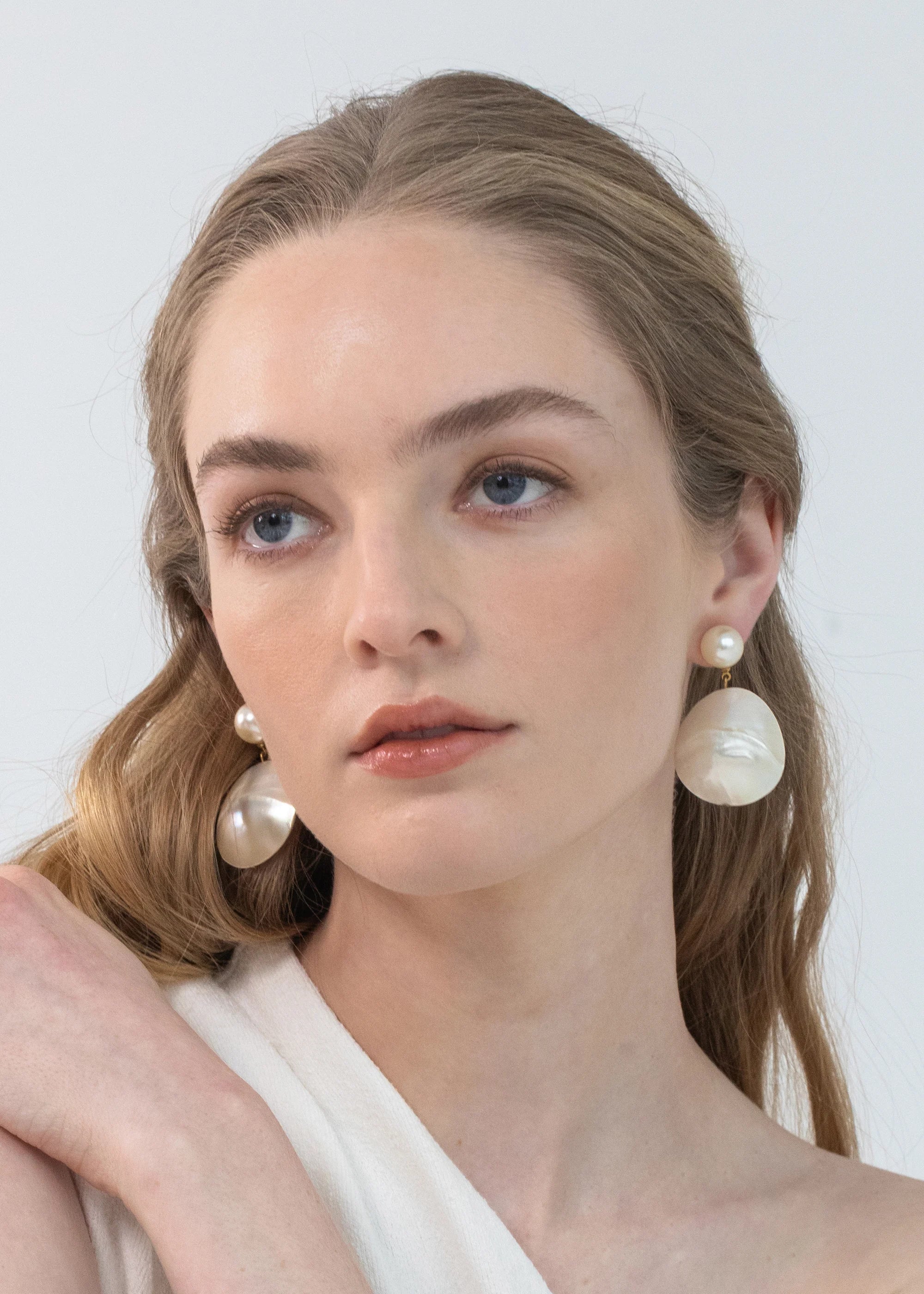 Ivory Nerine Earrings - Elegant Floral Dangle Earrings for Women | Perfect for Weddings, Parties & Everyday Wear