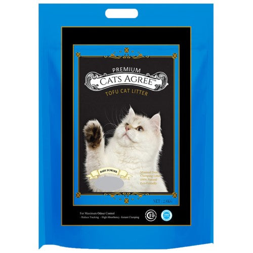 Premium Tofu Cat Litter with Baby Powder Scent - Natural, Clumping & Odor Control for Kittens & Adult Cats - Ideal for Home, Travel & Multi-Cat Households
