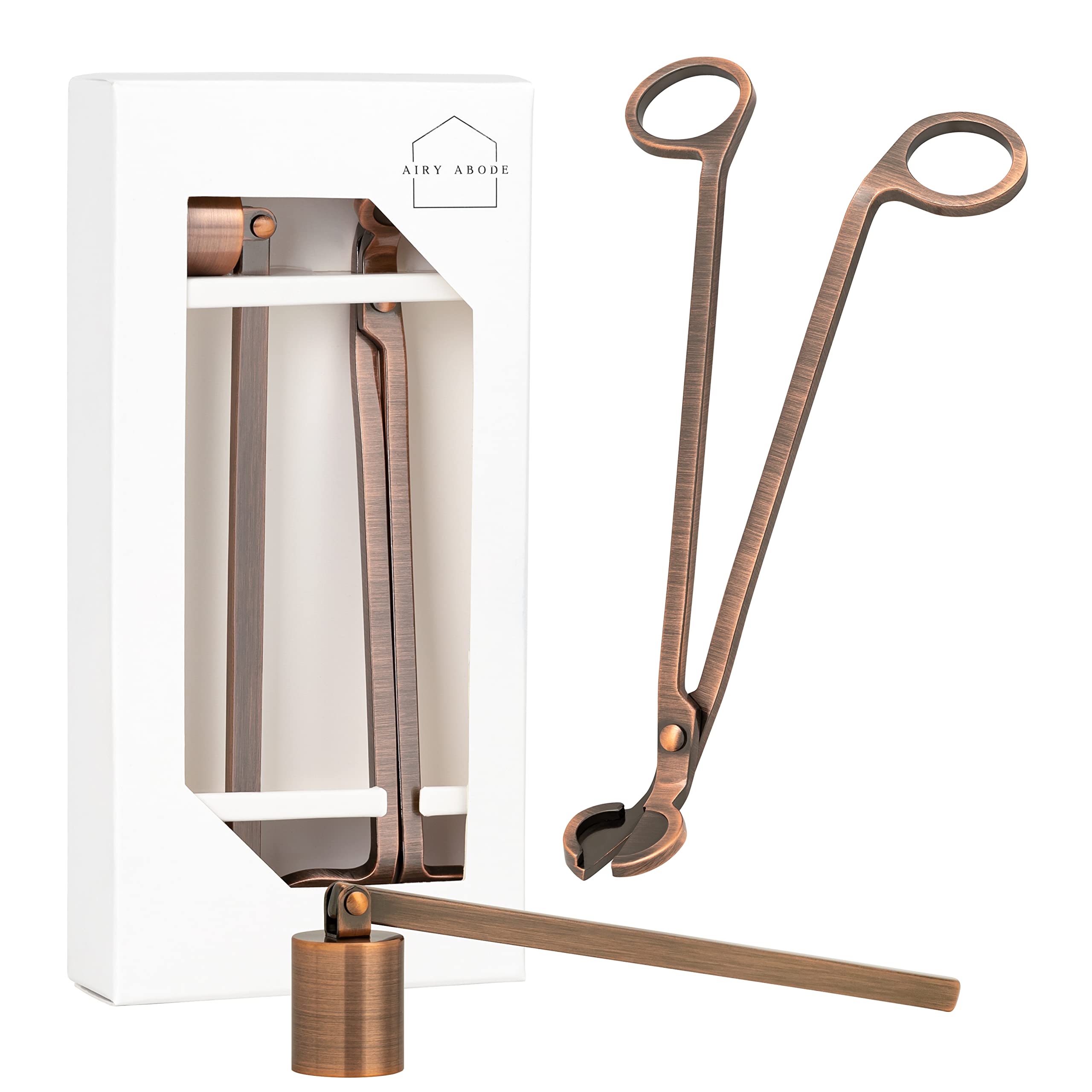 Premium Candle Wick Trimmer & Snuffer Set - Stainless Steel Candle Care Tools for Home, Spa, and Meditation - Choose Your Color (Gold, Silver, Rose Gold) - Perfect for Aromatherapy, Relaxation, and Romantic Ambiance