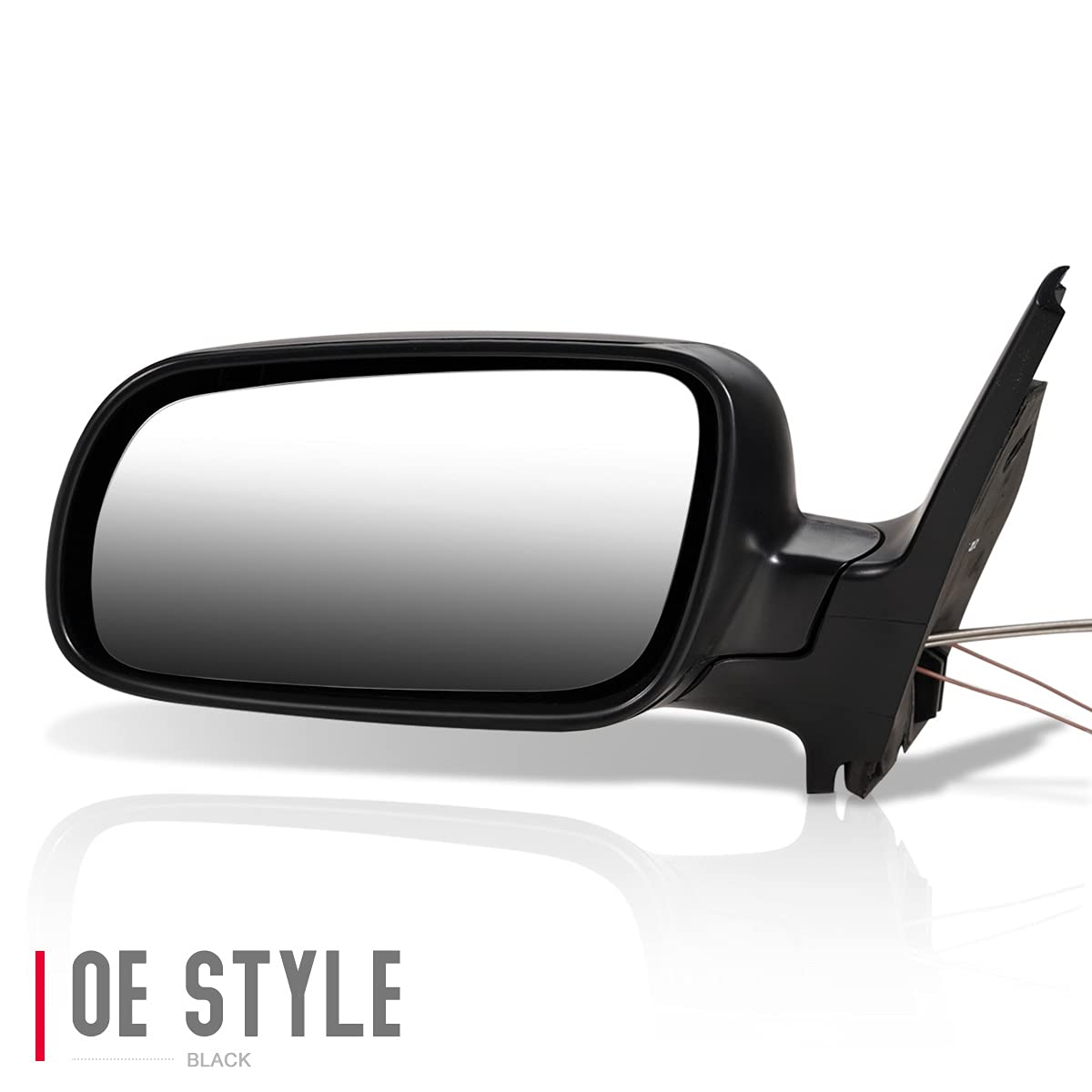 Auto Dynasty VW1320117 Manual Folding Heated Side Mirror - Textured Black, Compatible with 1999-2005 VW Golf & Jetta | Driver Side Left Replacement | Perfect for Winter Driving & Parking in Tight Spaces