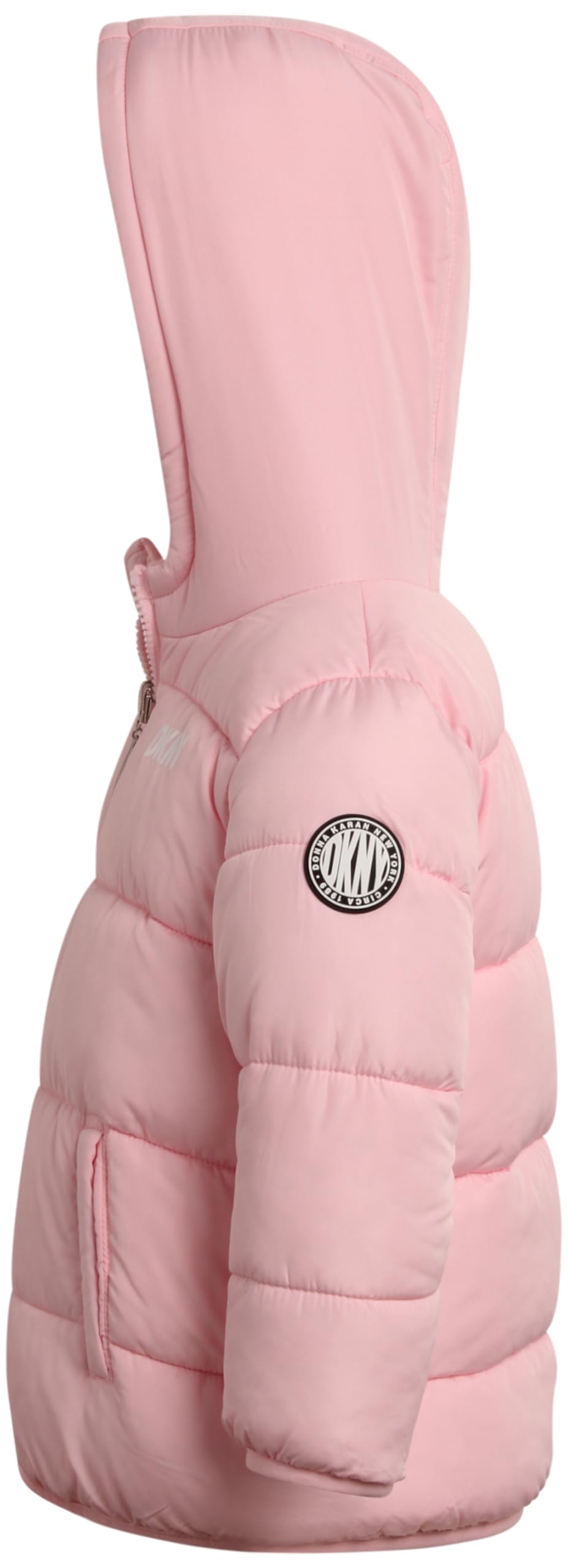 DKNY Baby Girls Reversible Winter Puffer Jacket with Fleece Lining - Warm Coat for Infants & Toddlers (12M-4T) - Perfect for Snow Days & Outdoor Play