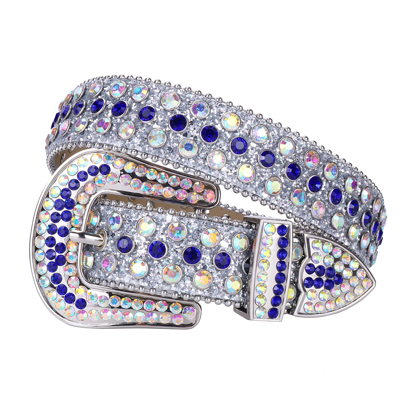 Luxury Rhinestone Belt for Men & Women - Western Bling Bling Crystal Diamond Studded Strap - Perfect for Cowboy Boots, Jeans & Western Fashion Outfits