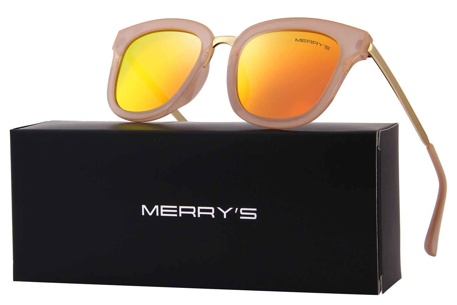 MERRY'S Women's Cat Eye Polarized Sunglasses with Metal Temple - UV Protection, Fashionable & Lightweight S6082 - Perfect for Driving, Beach, and Outdoor Activities