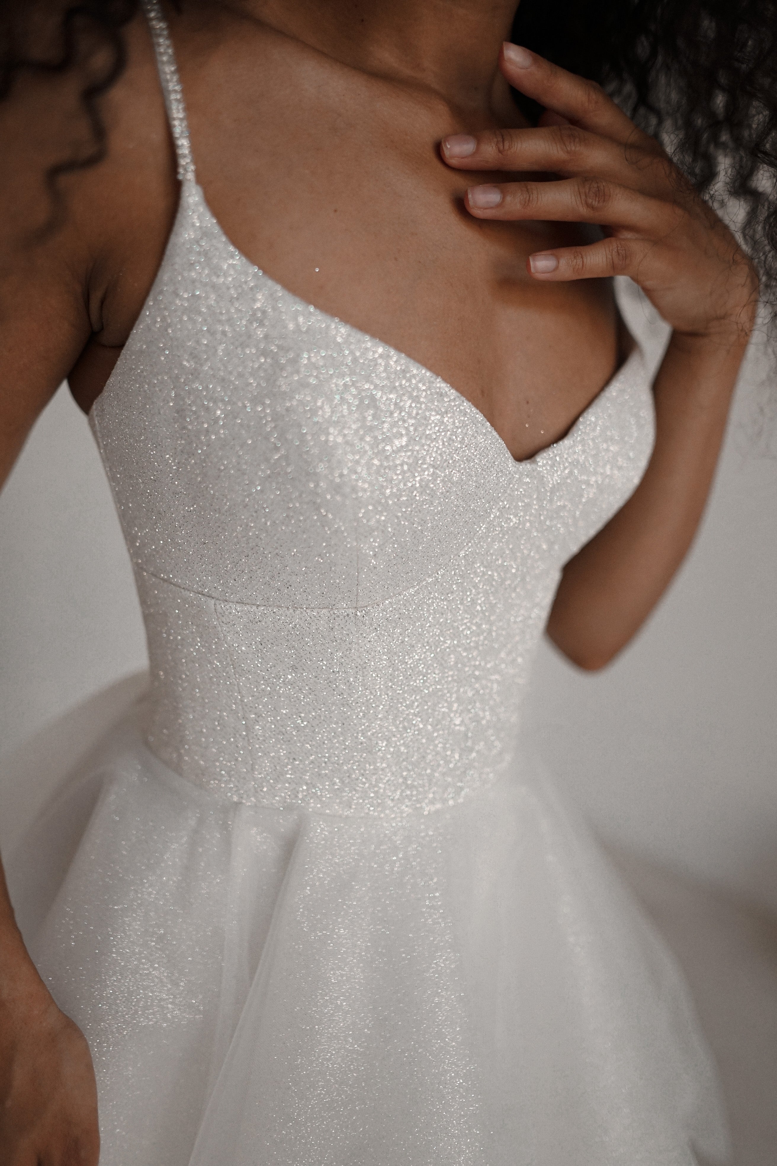 Elegant Shiny Short Wedding & Evening Dress - Rakel 2 | Perfect for Bridal Showers, Cocktail Parties & Formal Events
