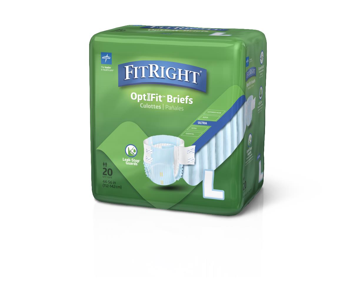 FitRight Ultra Absorbent Incontinence Briefs for Adults - Maximum Protection Overnight & Daytime Use - Comfortable & Disposable Underwear for Active Lifestyles - Ideal for Travel, Work & Home Care