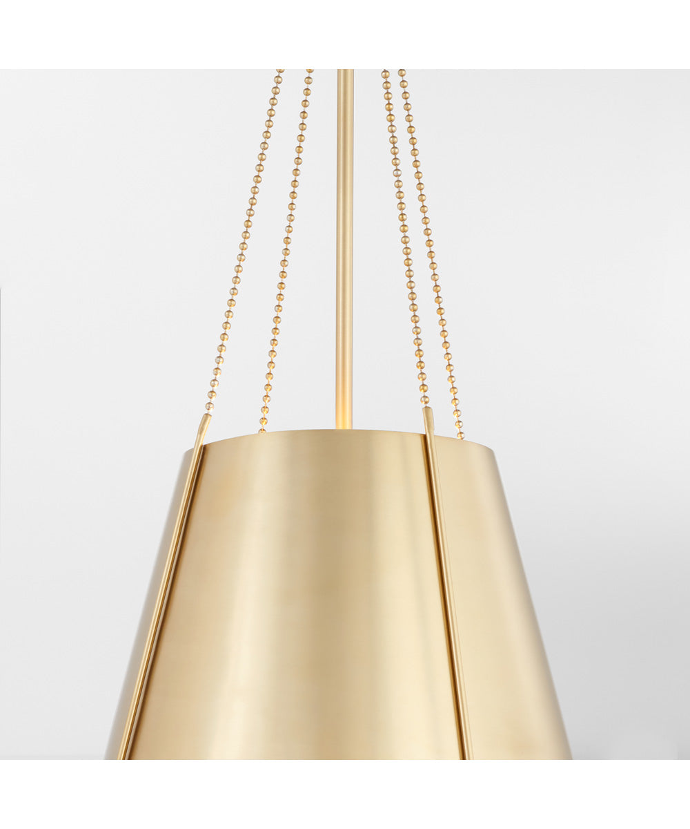 Vintage Aged Brass Single Light Pendant - Perfect for Kitchen Island, Dining Room, or Entryway Lighting