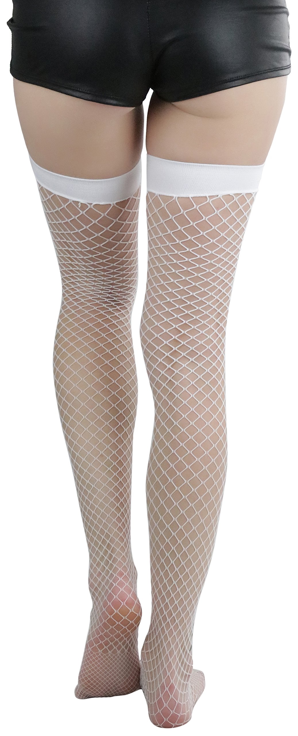 Stylish Fishnet Thigh High Stockings for Women - Bright & Vibrant Fashion Hosiery | Perfect for Parties, Cosplay & Night Out Outfits