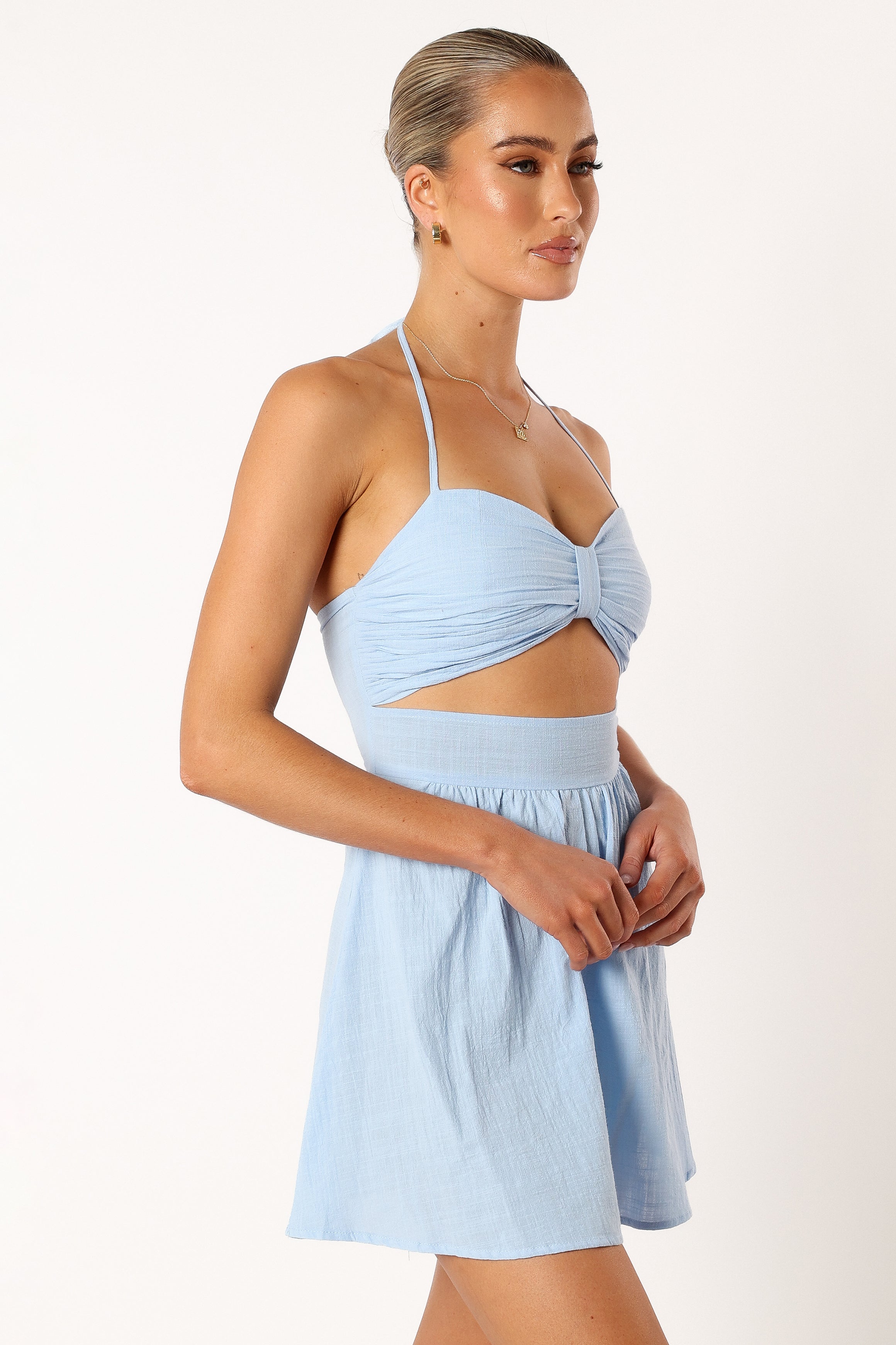 Stylish Blue Mini Dress for Women - Perfect for Summer Outfits, Beach Vacations & Casual Dates