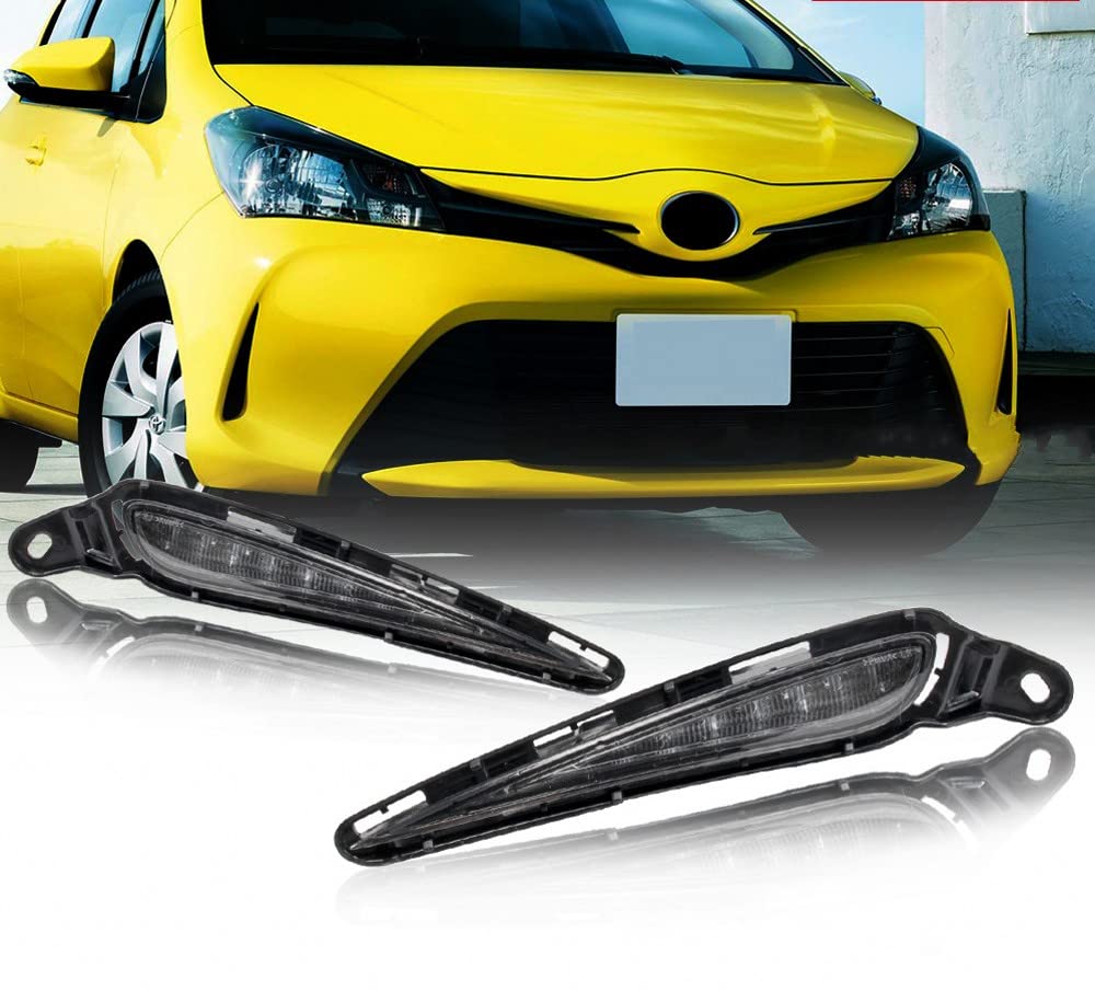 High-Quality LED Daytime Running Lights & Fog Lamps Replacement Kit for Toyota Vitz 2016-2018 - Durable Car Lighting Upgrade for Enhanced Visibility & Safety (Perfect for Night Driving, Foggy Conditions & Daily Commute)