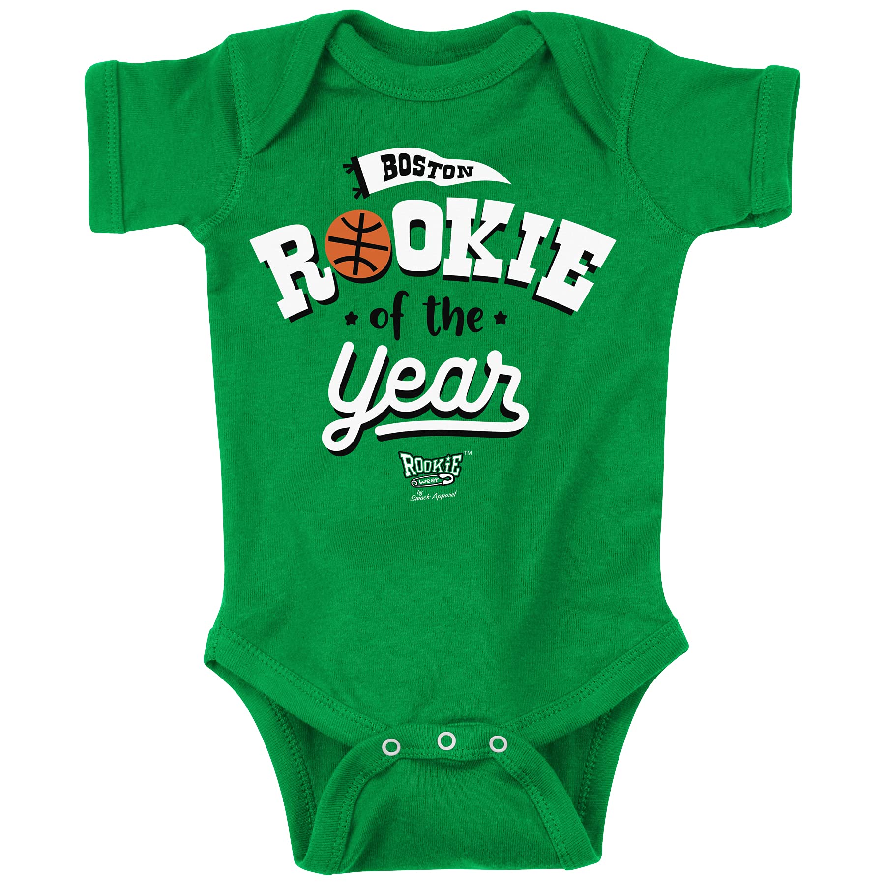 Smack Apparel Boston Celtics Rookie of The Year Green Baby Onesie & Toddler T-Shirt (NB-7T) - Perfect for Game Day, Birthday Gifts & Basketball Fan Apparel