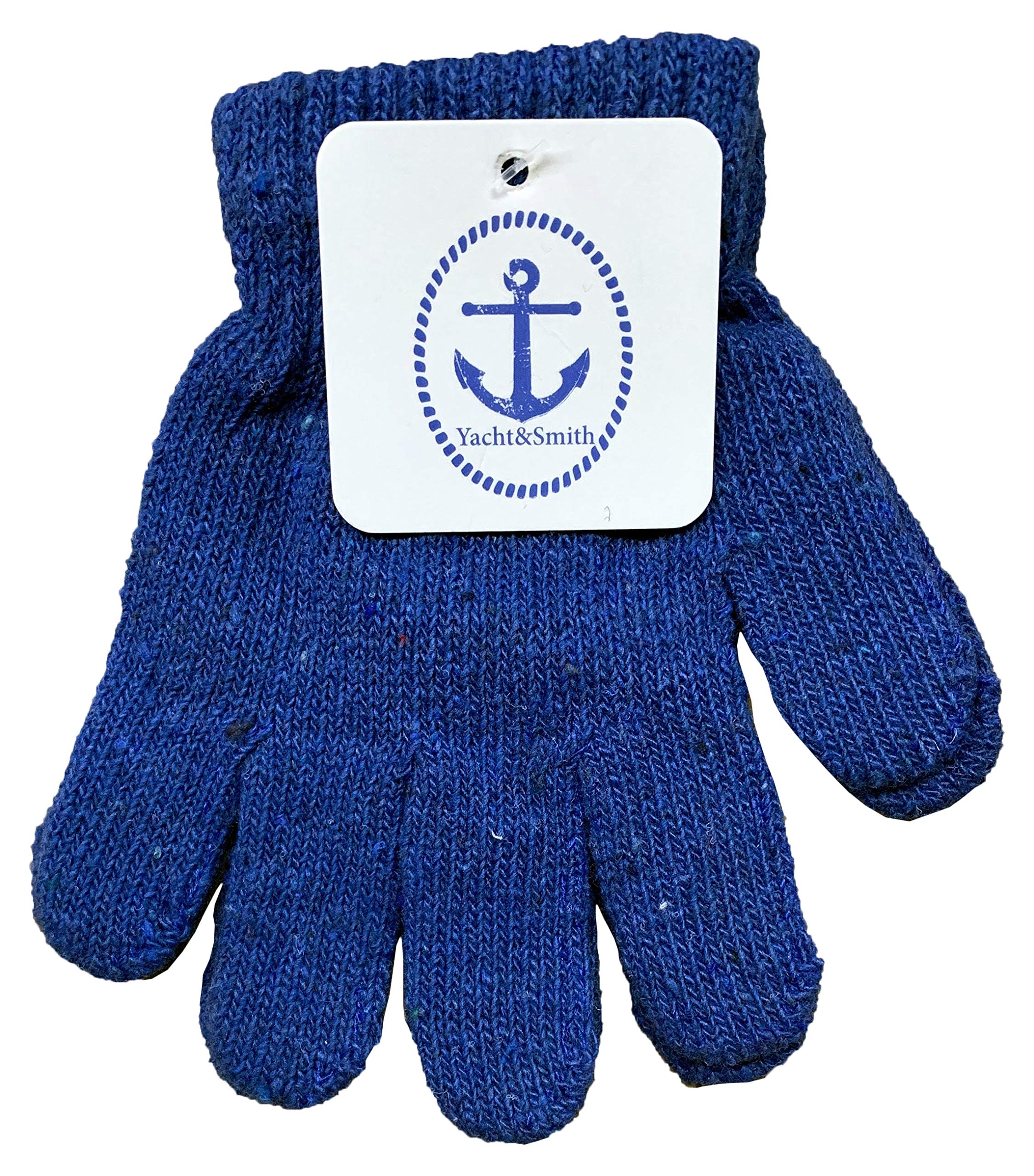 Yacht & Smith Kids Winter Gloves & Mittens in Bulk - Striped Design for Children Ages 3-8 - Warm Cold Weather Accessories for Outdoor Play, Snow Activities, and School Recess