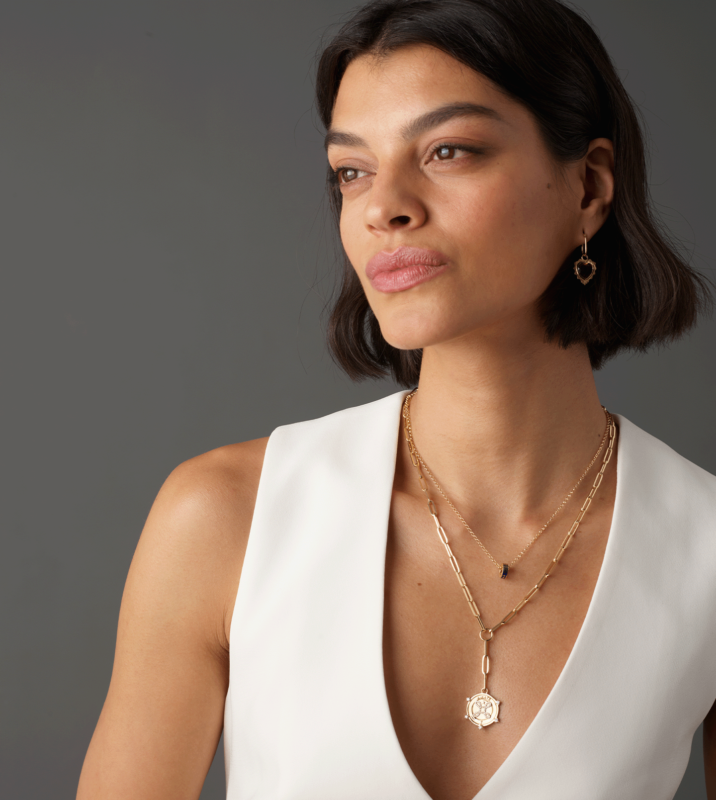 Amate True Love Classic Fob Clip Extension Chain Necklace - Elegant Jewelry for Women, Perfect Gift for Valentine's Day, Anniversary & Special Occasions