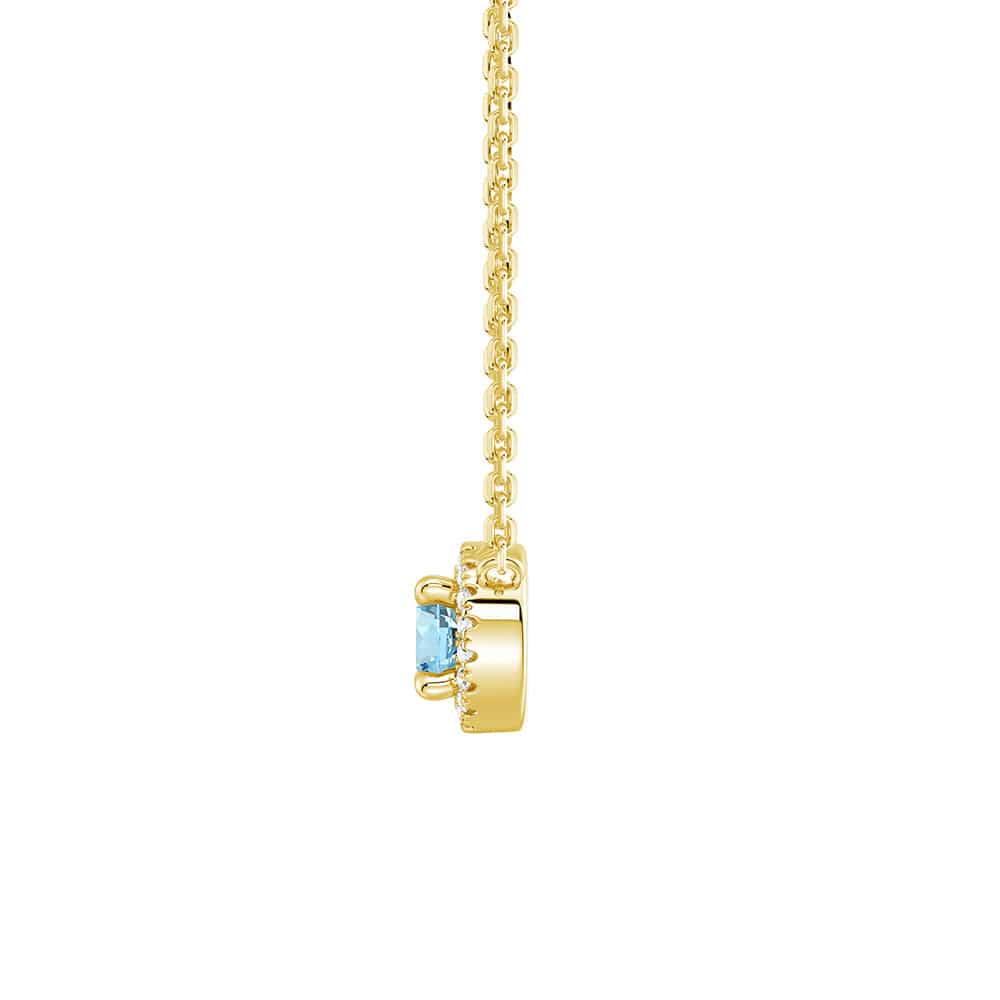 Eternal Halo Personalized Birthstone Necklace - Custom Name & Birth Month Jewelry Gift for Women, Mom, Wife | Perfect for Birthday, Anniversary, Mother's Day & Special Occasions