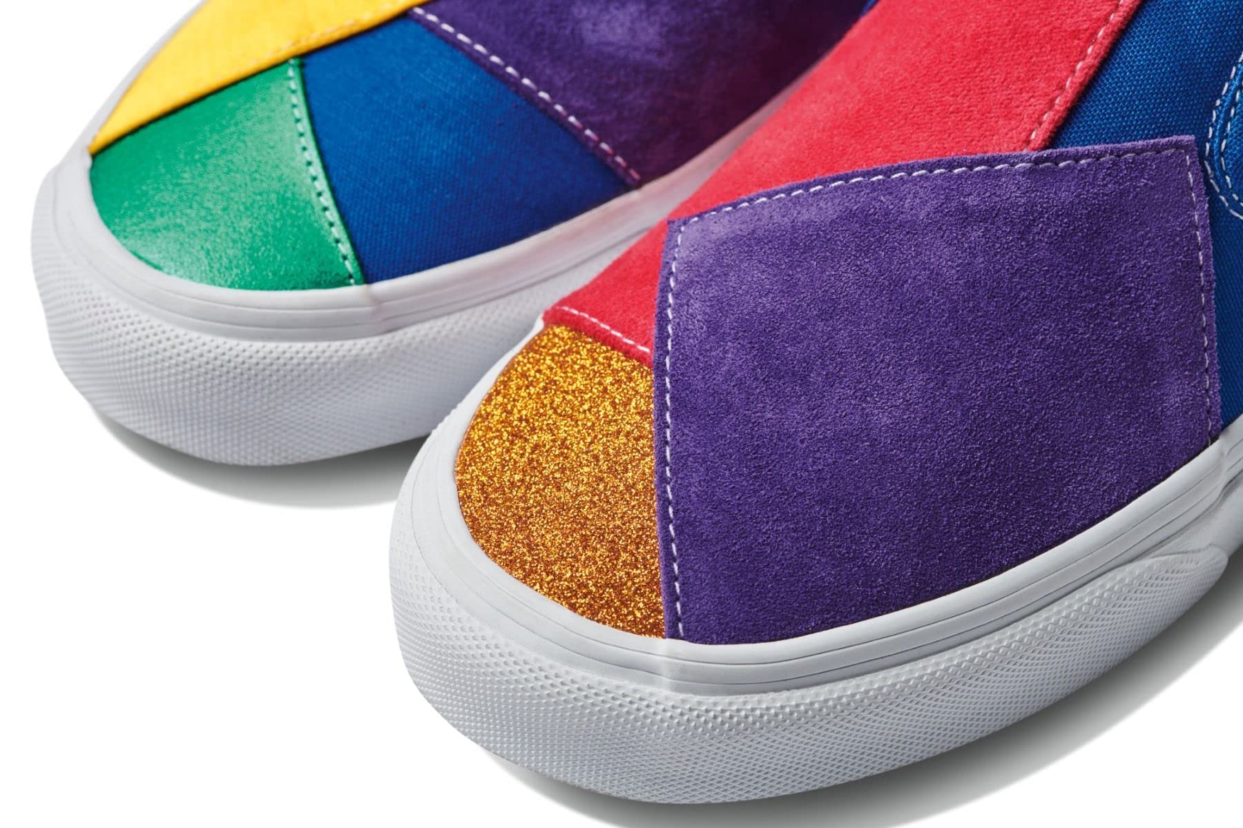 Vans Pride Patchwork True White Sneakers Size 7 (44B) - Stylish & Comfortable Skate Shoes for Men, Perfect for Casual Wear, Street Fashion & LGBTQ+ Pride Events