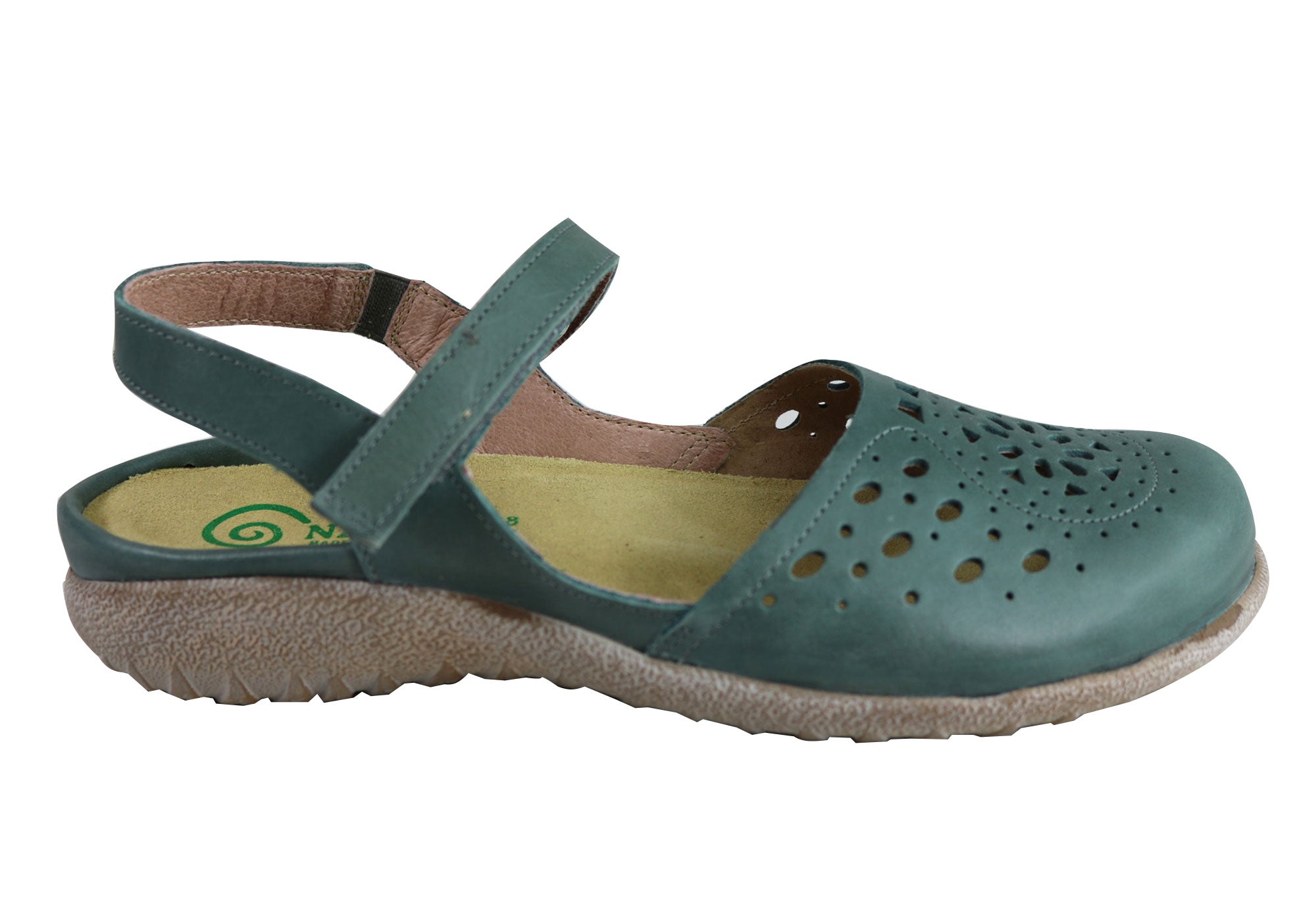 Naot Arataki Women's Orthopedic Leather Flat Sandals - Comfortable Closed-Toe Shoes for Plantar Fasciitis & Arch Support - Perfect for Work, Travel & Everyday Wear