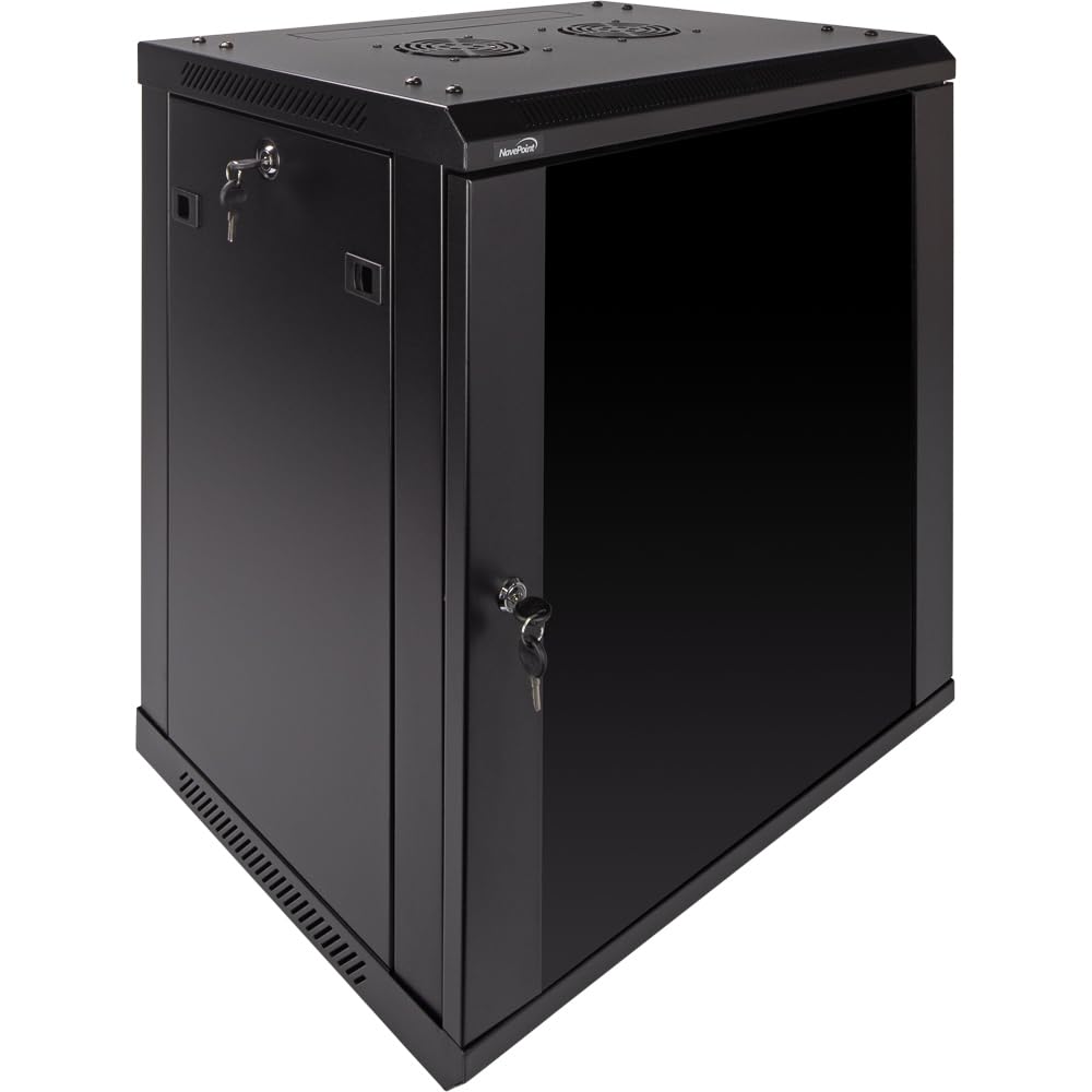 NavePoint 12U Wall Mount Server Rack Cabinet - 17.7
