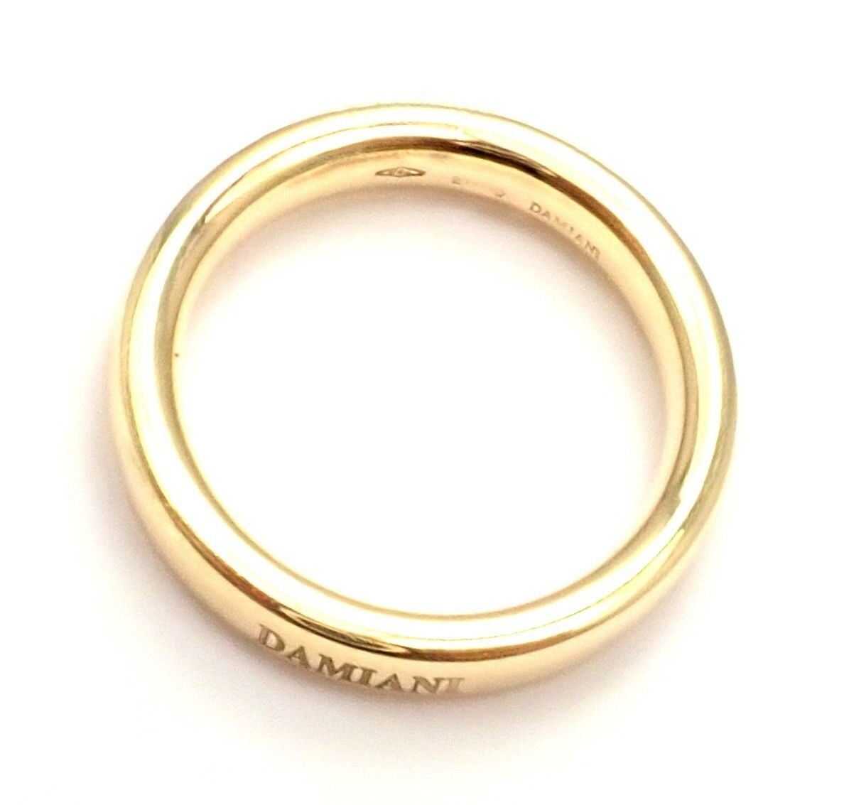 Authentic Damiani 18k Yellow Gold 3.5mm Band Ring Size 5.5 - Luxury Wedding Band, Anniversary Gift for Her, Perfect for Special Occasions & Everyday Elegance