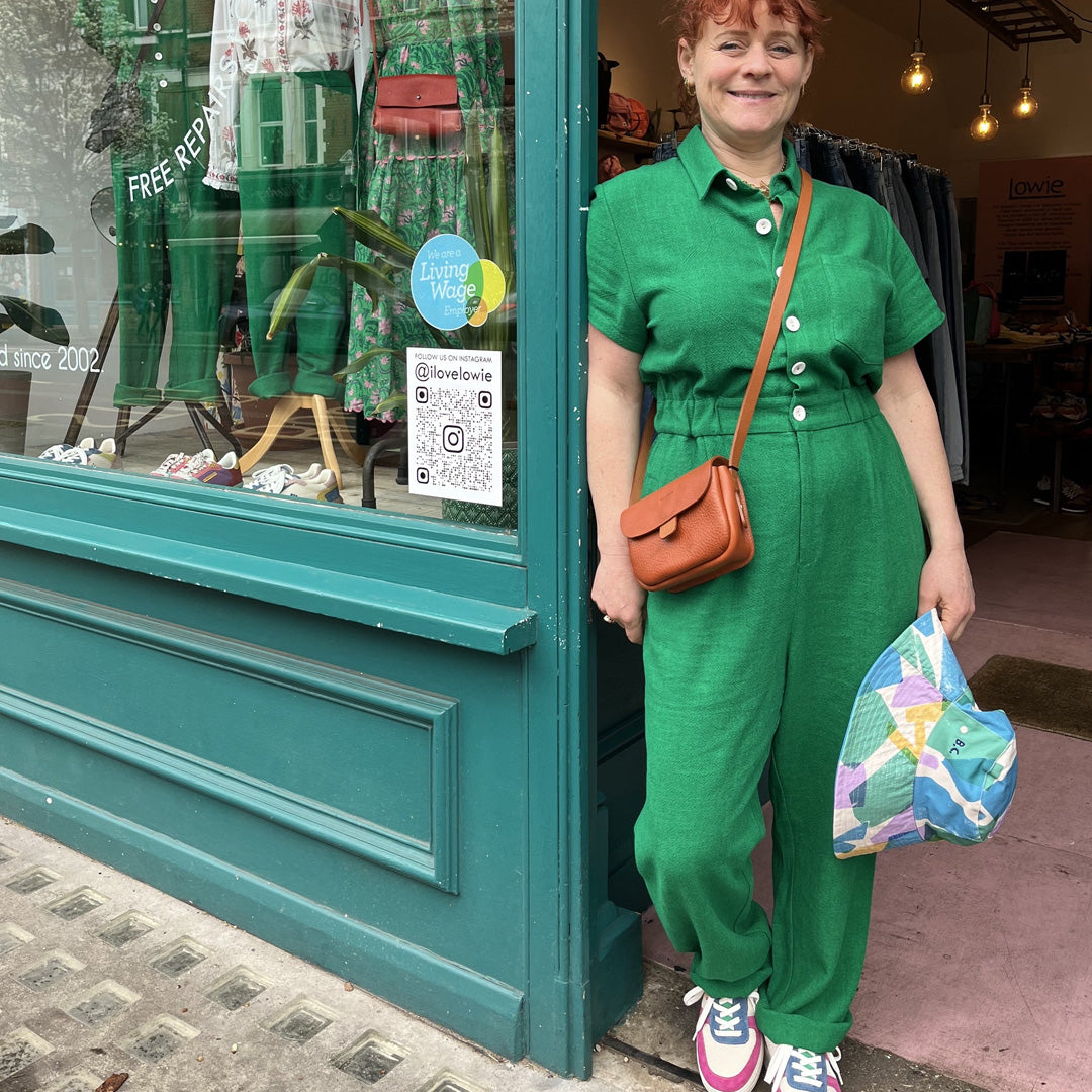 Lowie Women's Linen Viscose Emerald Green Jumpsuit - Stylish One-Piece Romper for Casual Outings & Summer Fashion