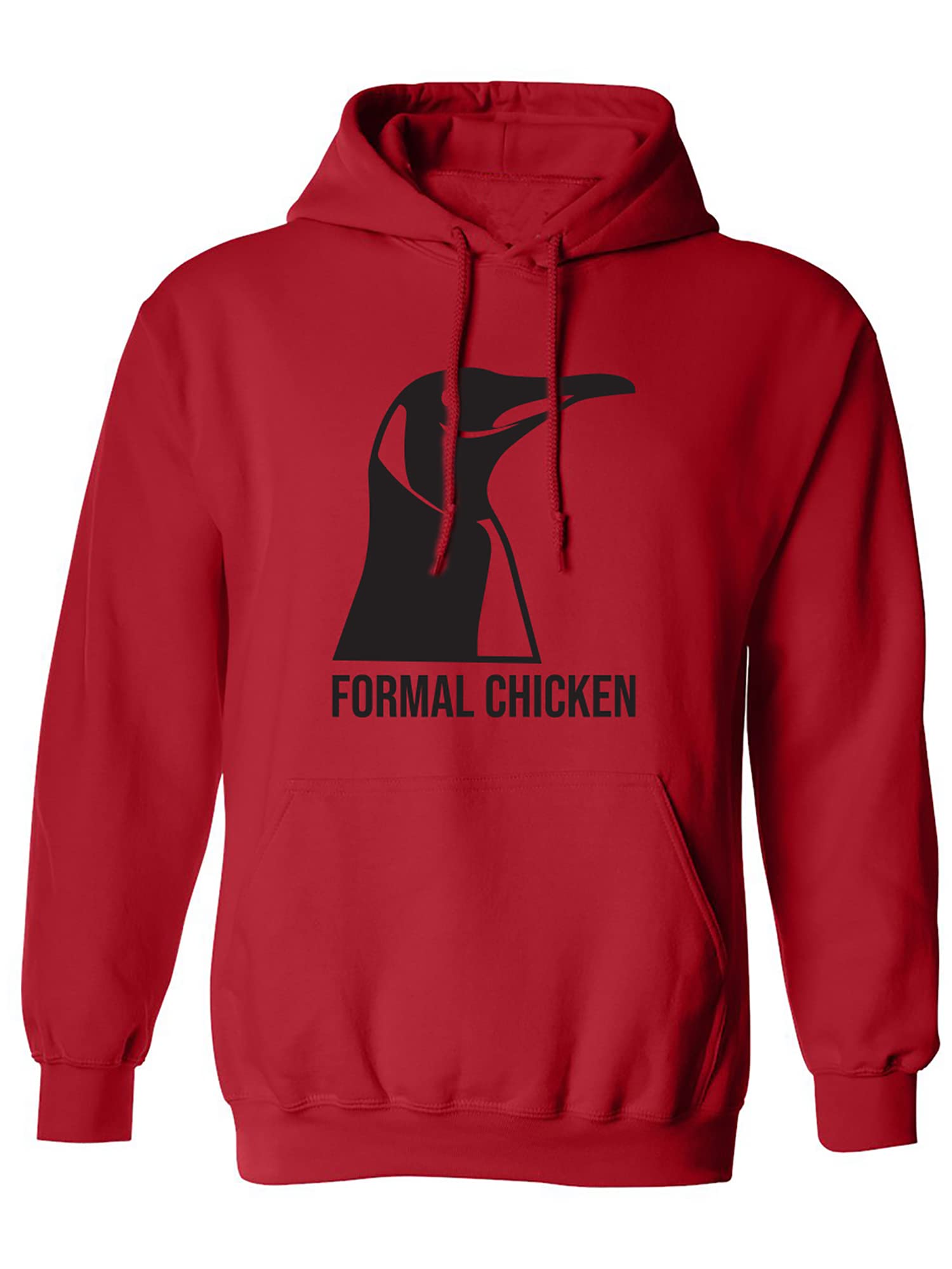 Zerogravitee Formal Chicken Print Adult Hooded Sweatshirt - Comfortable Pullover Hoodie for Casual Wear, Street Style & Lounge