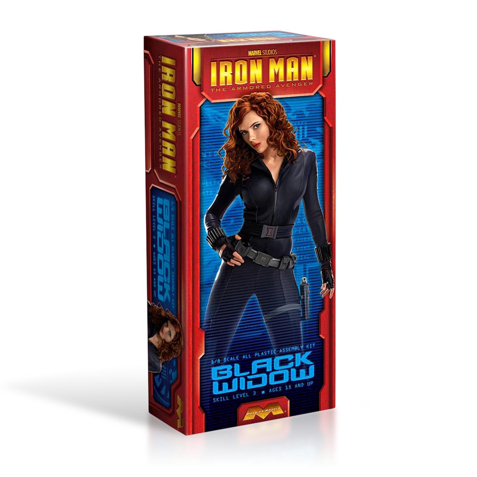 Iron Man 2 Black Widow 1/8 Scale Moebius Model Kit - Perfect for Marvel Collectors & Action Figure Displays