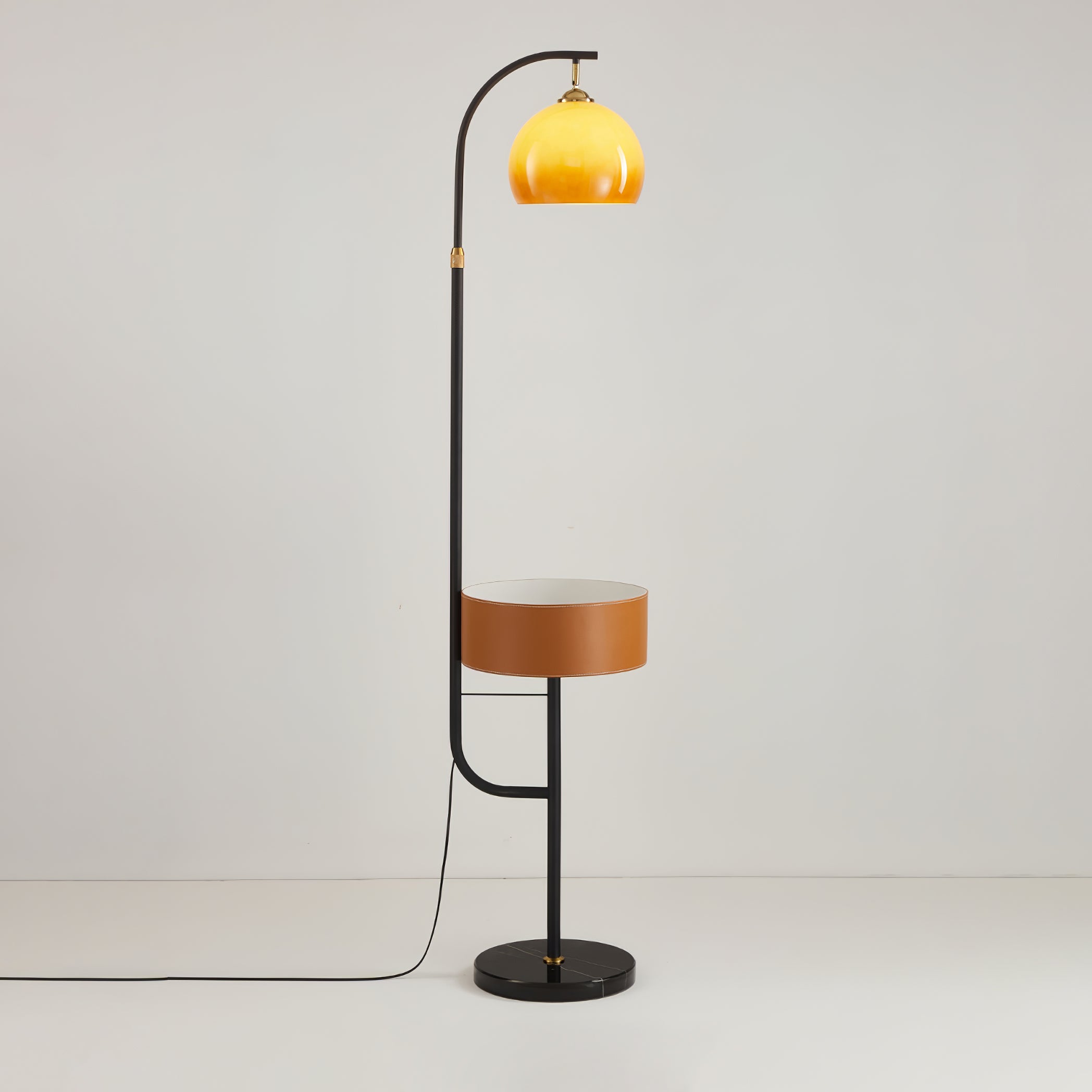 Modern Caramel Arch Floor Lamp - Adjustable Height, Dimmable LED Light for Living Room, Bedroom & Office Decor | Perfect for Reading, Relaxing & Ambient Lighting