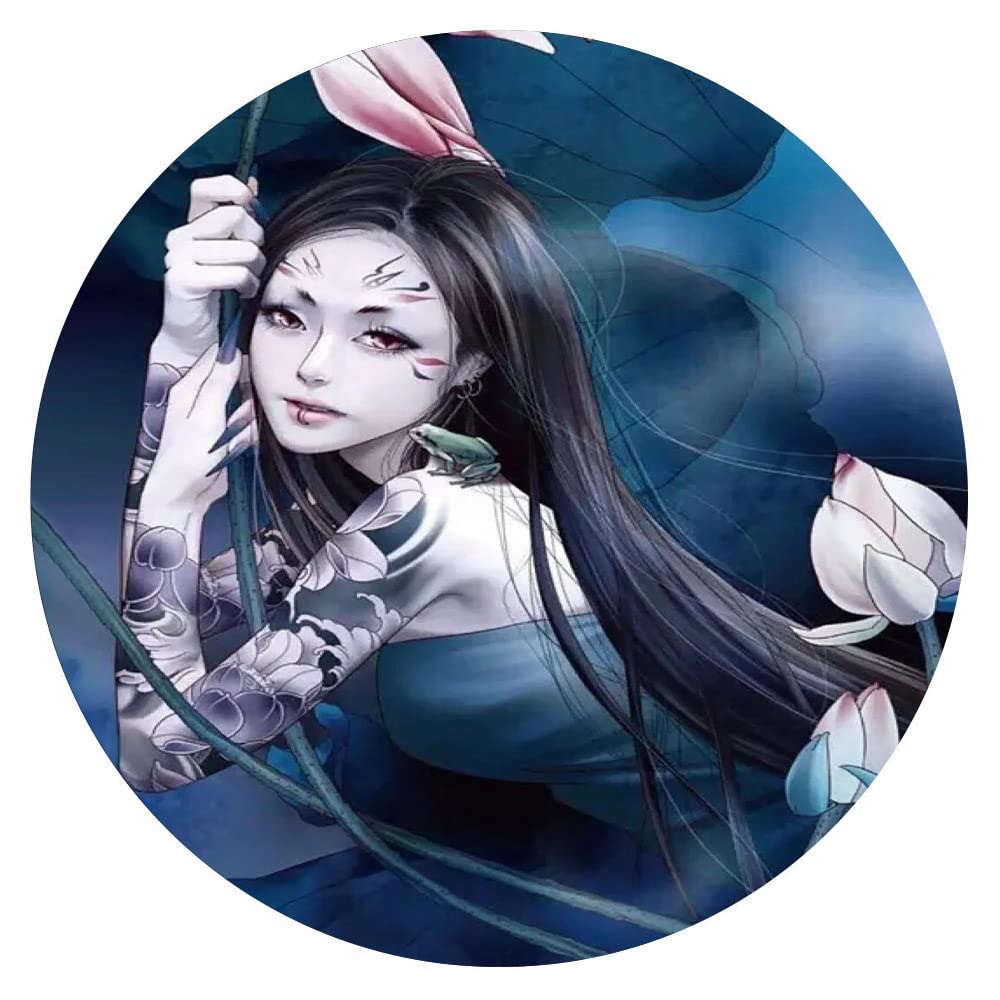 300-Piece Japanese Style Wall Art Puzzle - Wooden Round Puzzle for Adults, Stress Relief & Educational Toy, Perfect for Home Decor, Parent-Child Bonding & Gift Giving