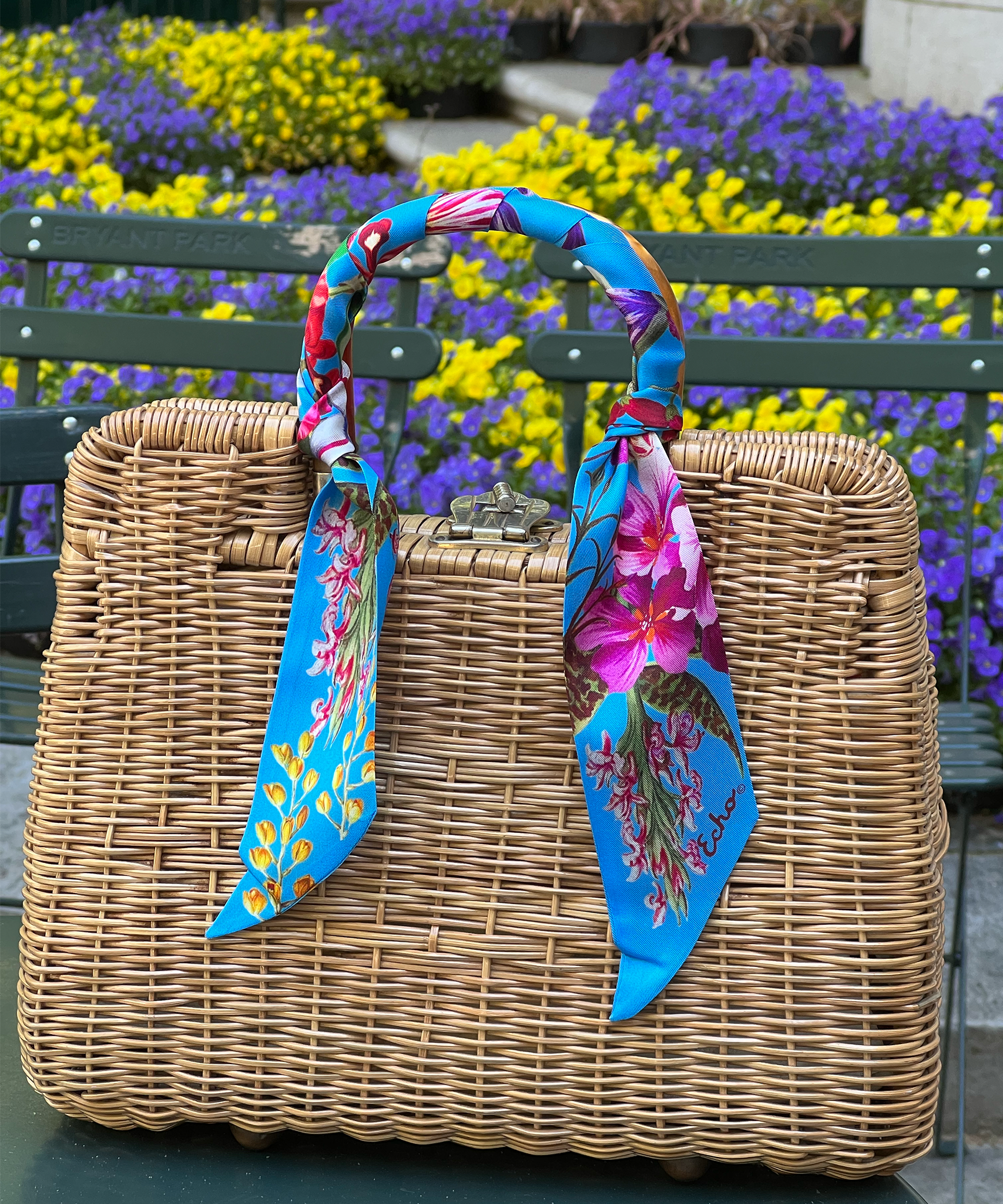 Botanica Silk Ribbon Scarf for Women - Elegant Fashion Accessory for Parties, Weddings & Special Occasions - Lightweight & Soft Luxury Scarf