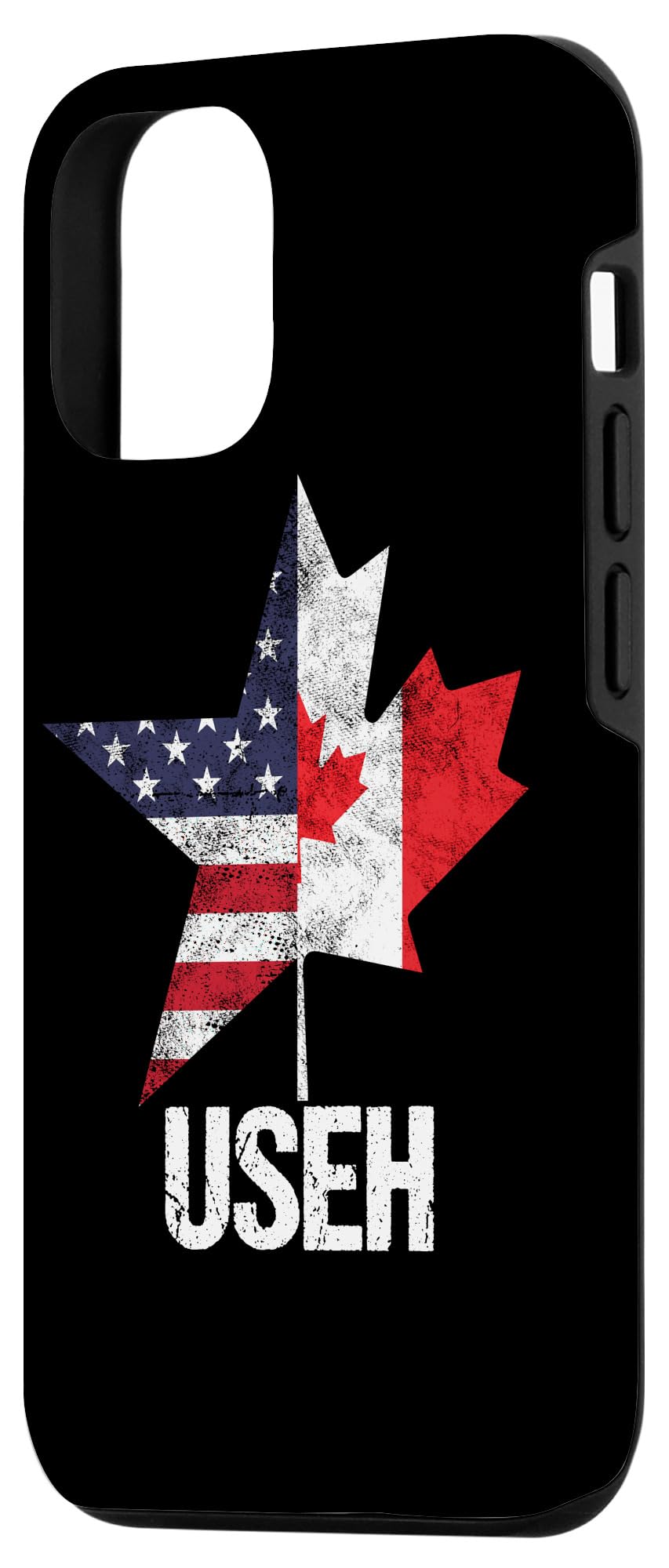 iPhone 12/12 Pro Case with Canada & USA Flag Design - Durable Protective Cover for Travel, Work & Daily Use