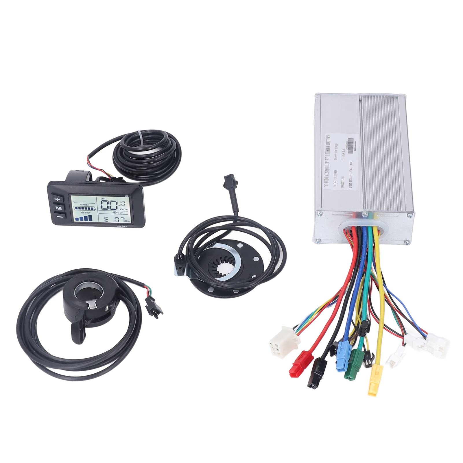 30A Electric Bike Speed Controller with Waterproof LCD Display - GD01 E-Bike Conversion Kit for DIY Electric Bicycle Upgrades | Perfect for Commuting, Mountain Biking & Urban Riding