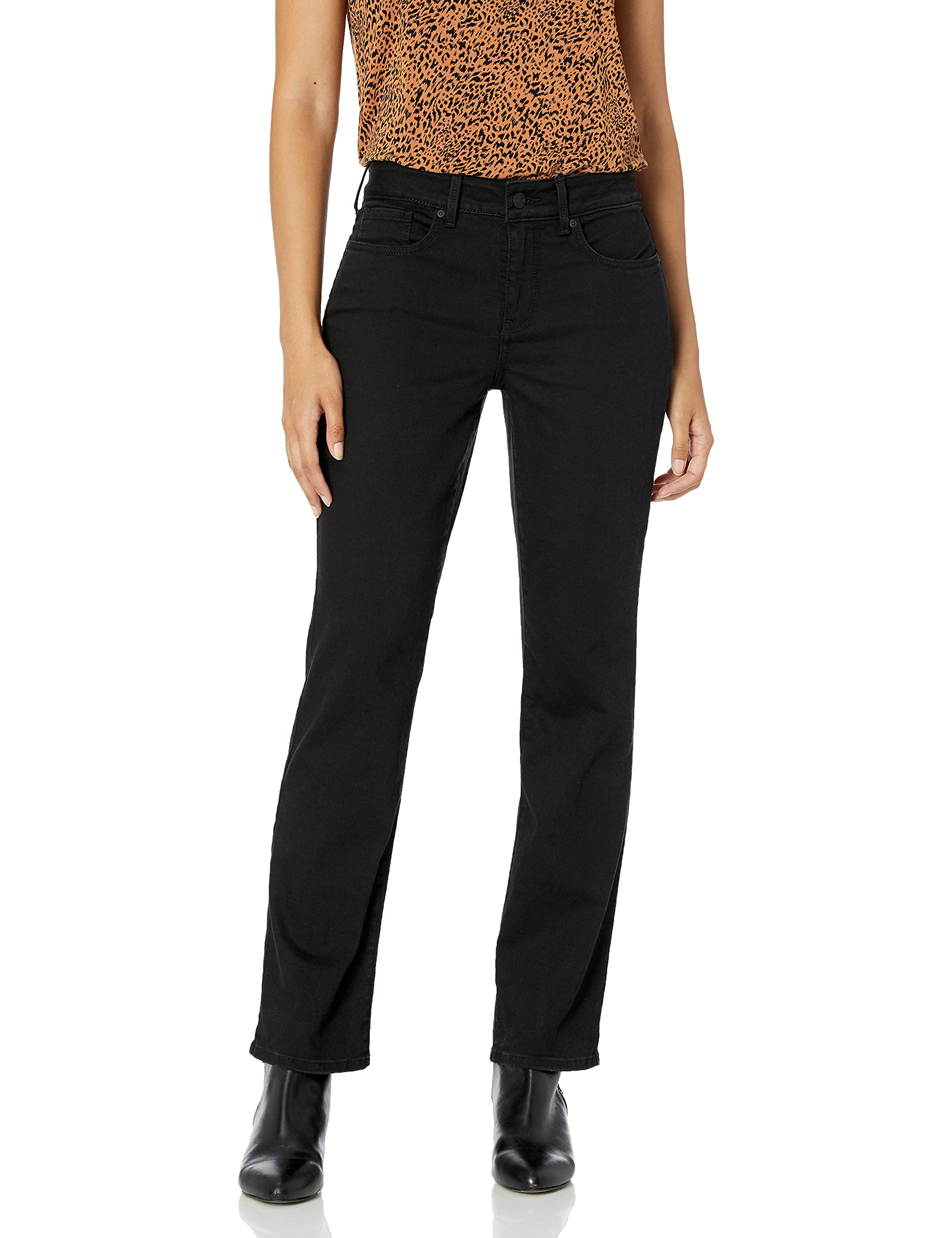 NYDJ Petite Marilyn Straight Jeans for Women - High Waist Stretch Denim Pants - Perfect for Work, Casual Wear & Everyday Comfort