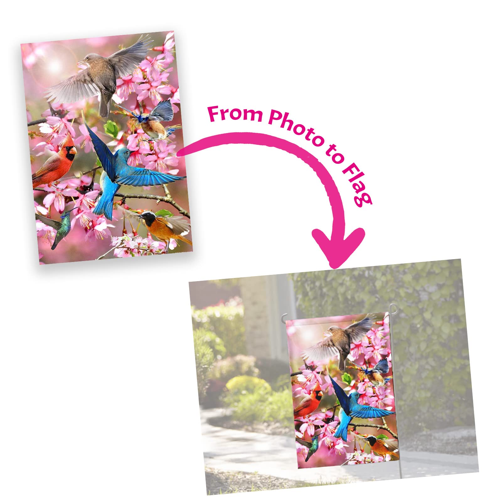 Custom Personalized Double-Sided Garden Flag with Photo - 12.5