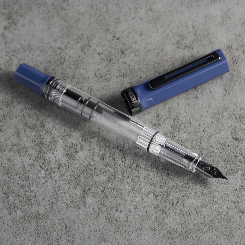 TWSBI Eco Slate Blue Fountain Pen with Onyx Black Nib - Premium Writing Instrument for Journaling, Note Taking & Calligraphy