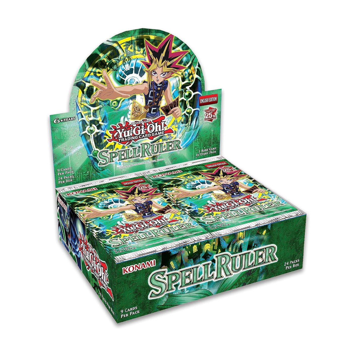 Yu-Gi-Oh! Spell Ruler 25th Anniversary Booster Box - Limited Edition Trading Card Game Pack for Collectors & Players - Perfect for Tournaments, Gifts, and Card Battles
