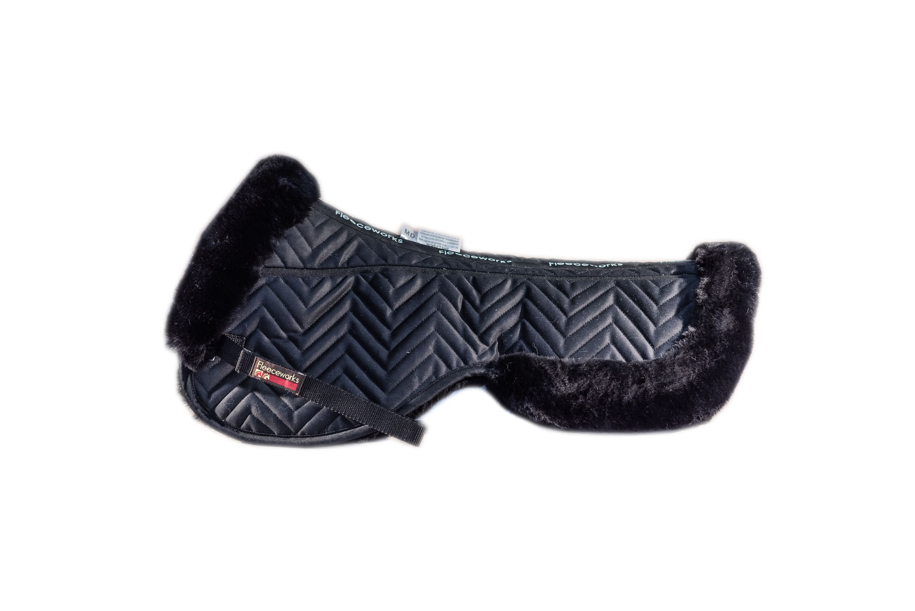 FXK Technology Sheepskin Halfpad with Rolled Edge - All Purpose Saddle Pad for English & Western Riding - Perfect for Training, Shows & Trail Riding