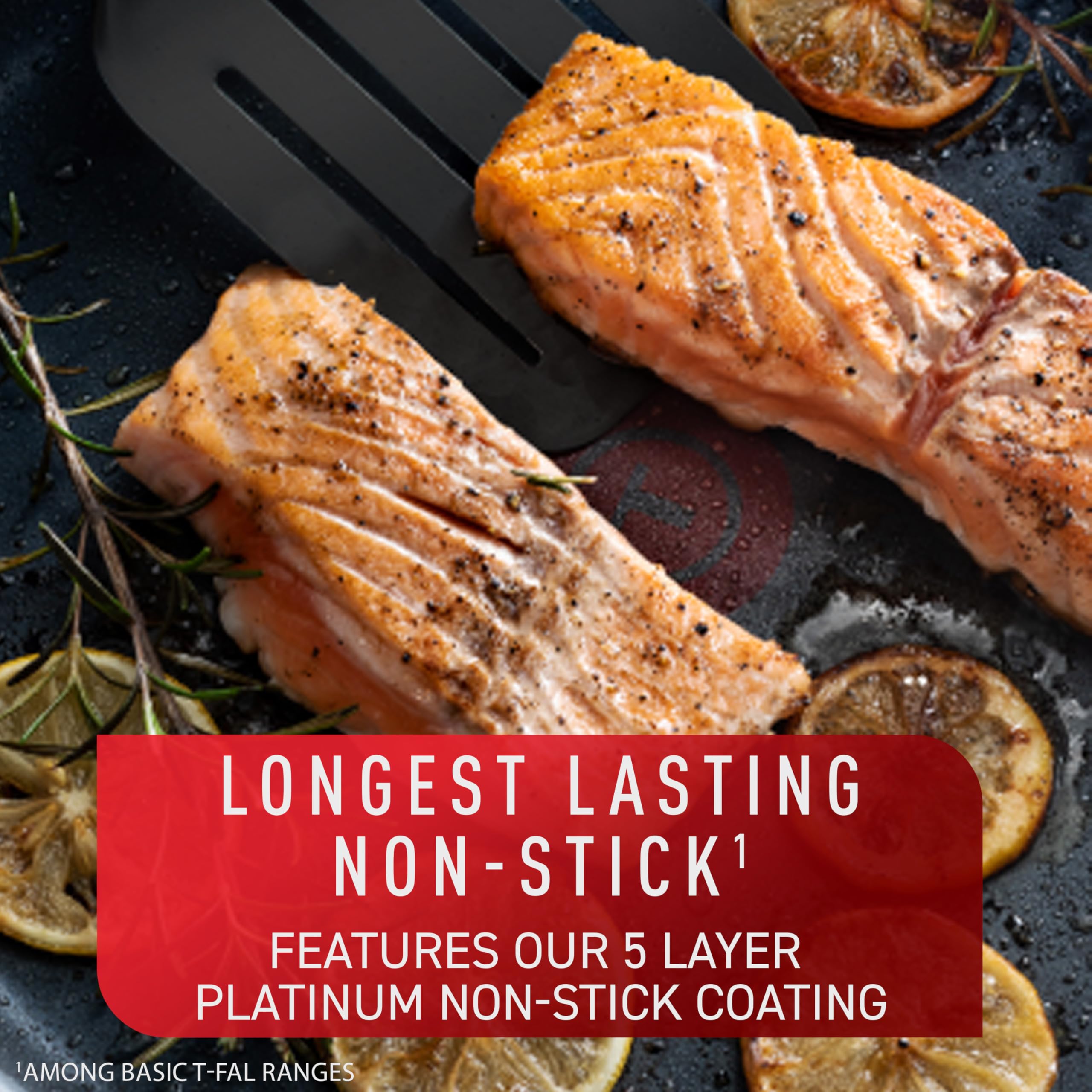 T-fal Platinum 12-Piece Nonstick Cookware Set - Induction Compatible, Oven & Broiler Safe to 500°F - Includes Fry Pans, Saucepans, Saute Pan & Dutch Oven - Dishwasher Safe Slate Finish - Perfect for Family Cooking, Meal Prep & Professional Kitchens