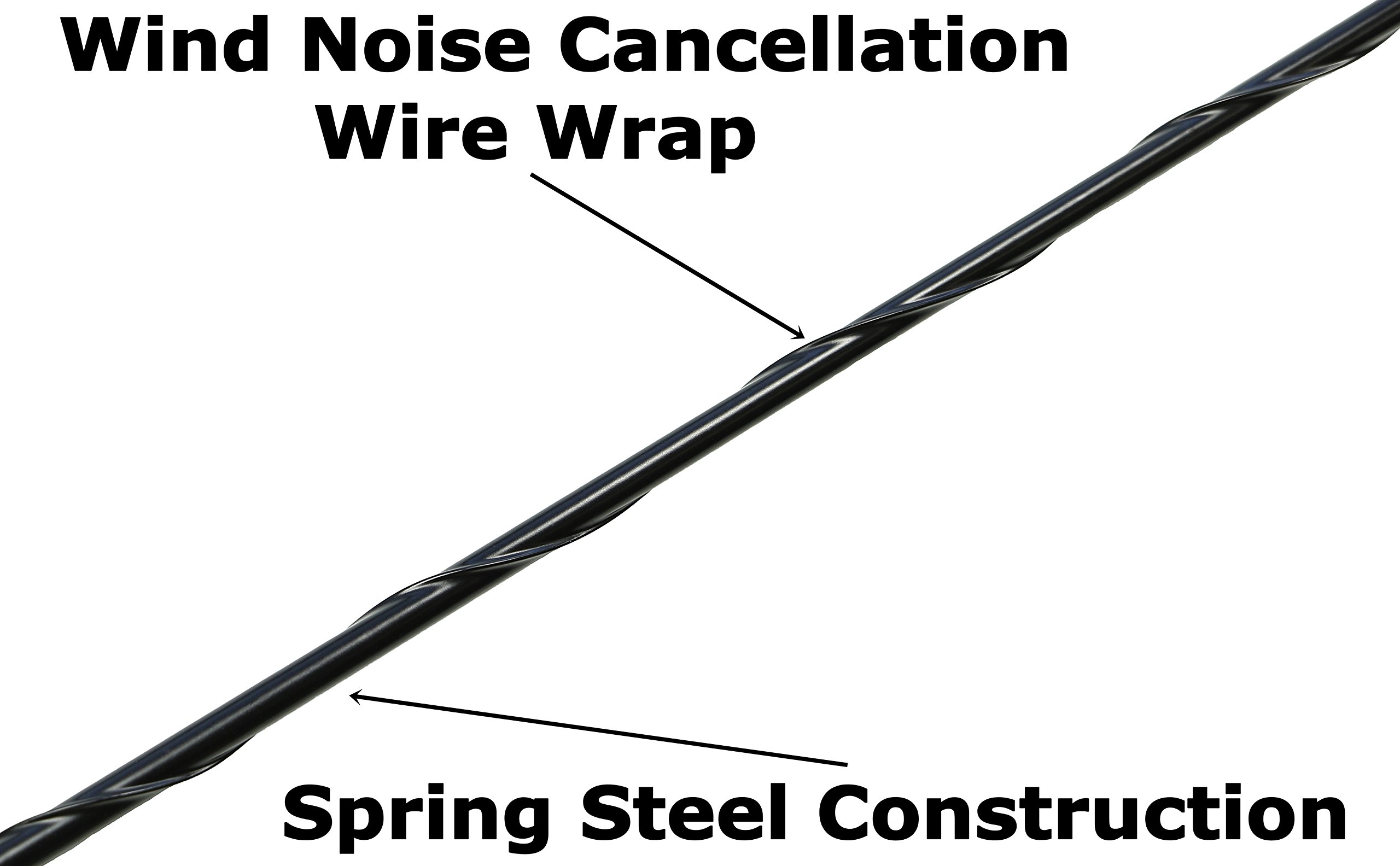 8 Inch Black Short Antenna for Chevrolet Silverado 1500 (2006-2025) | Spiral Wind Noise Reduction | Durable Spring Steel Construction | Perfect for Off-Roading & Highway Driving