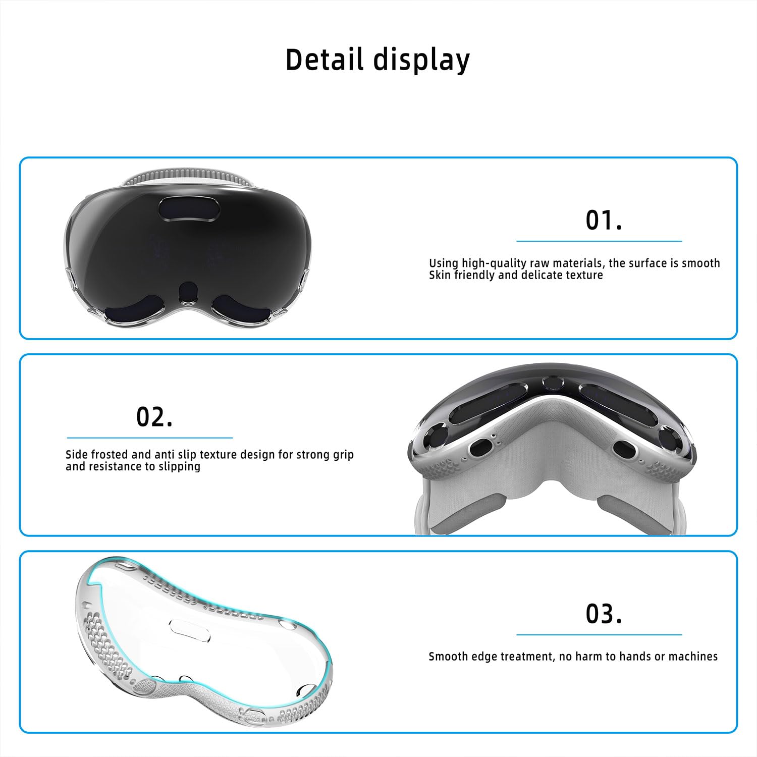 TPU Protective Cover for Vision Pro VR Headset - Transparent Anti-Scratch Screen Protector & Lens Guard Accessories (Red Transparent) - Perfect for Gaming, VR Experiences & Device Protection
