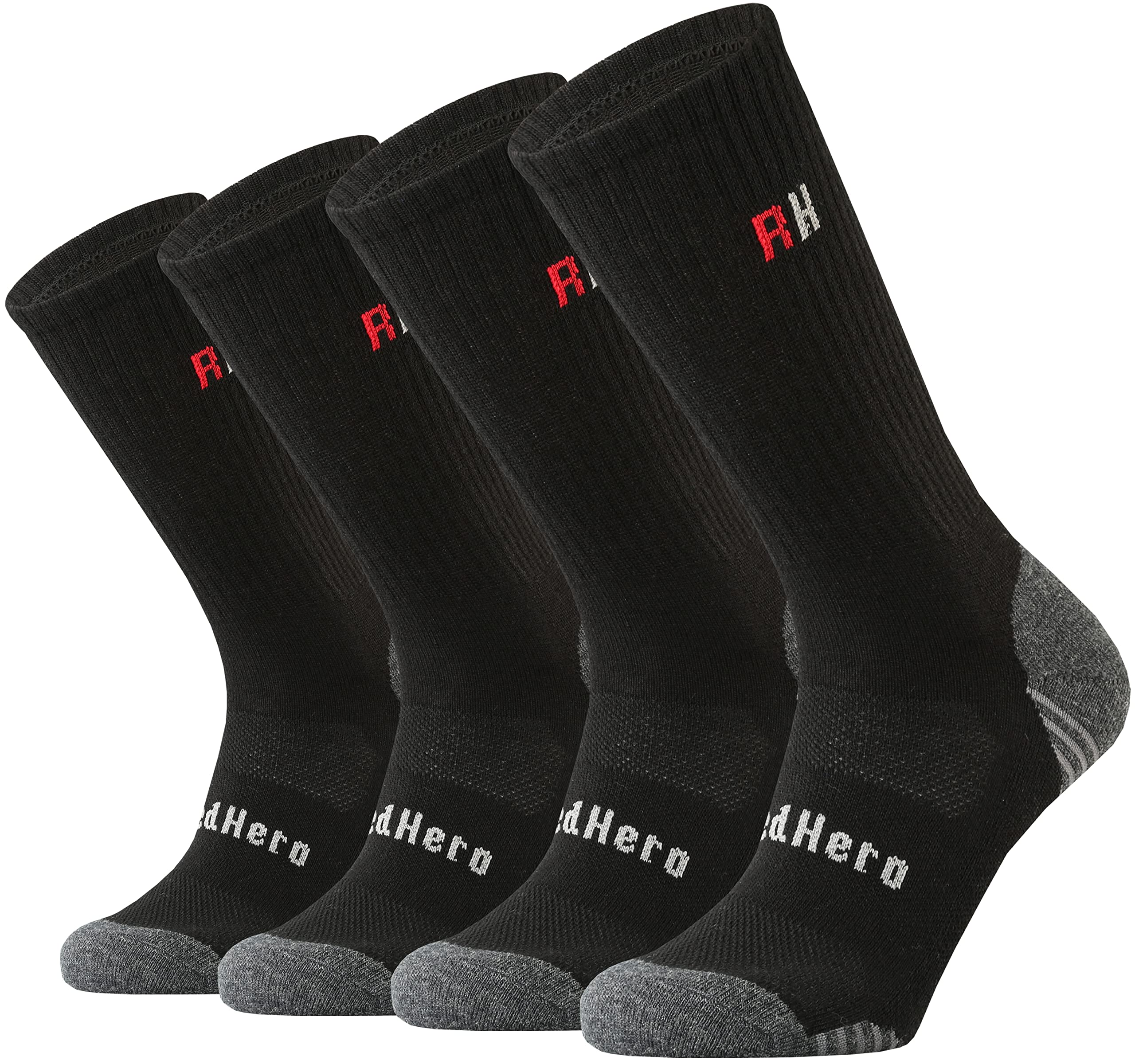 Premium Men's Merino Wool Hiking Socks - Thermal Cushion Crew Socks for Outdoor Trekking & Adventure - Moisture Wicking, Odor Resistant, Soft & Cozy - Ideal for Hiking, Camping & Winter Sports