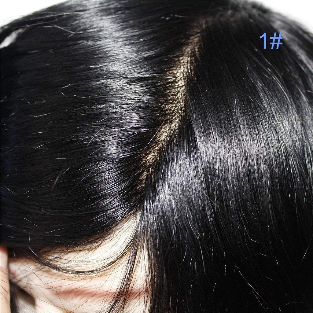 Premium Mono Lace Toupee for Men - 100% Human Hair Replacement System with Small Tape & 4 Clips (9x7 Inch, Natural Black Brown) - Ideal for Daily Wear, Hair Loss Solutions & Styling for Men & Boys