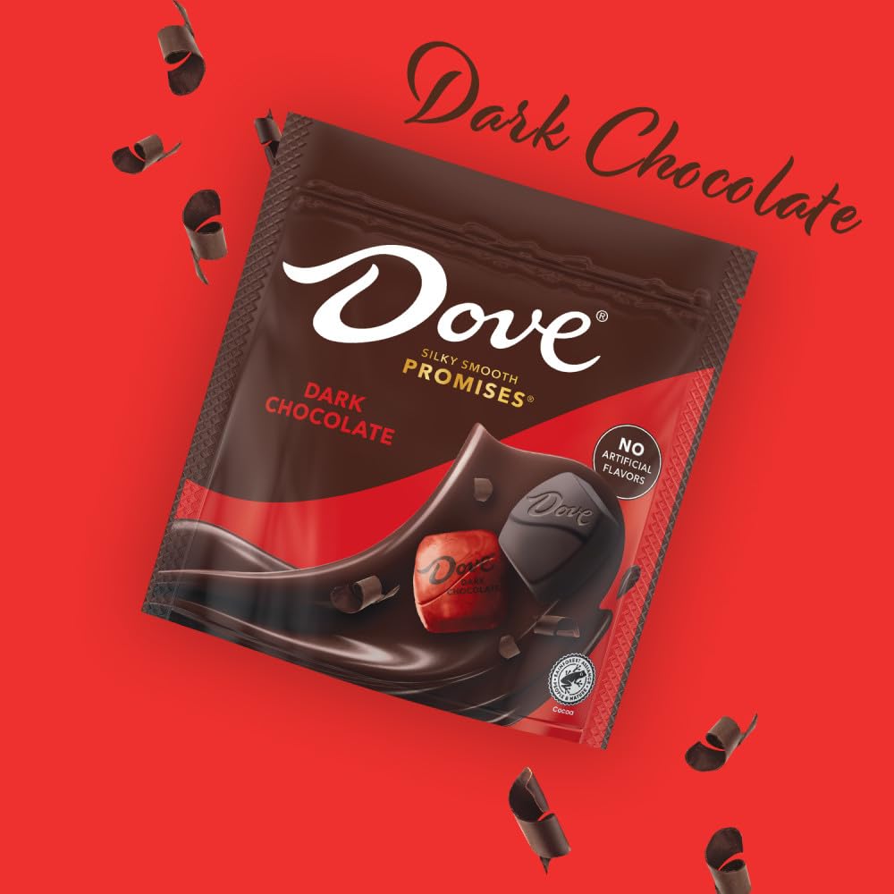 DOVE PROMISES Dark Chocolate Easter Candy - 7.61 oz Bag (Pack of 8) | Premium Chocolate Gifts for Easter Basket, Holiday Party Favors, Office Treats & Family Celebrations