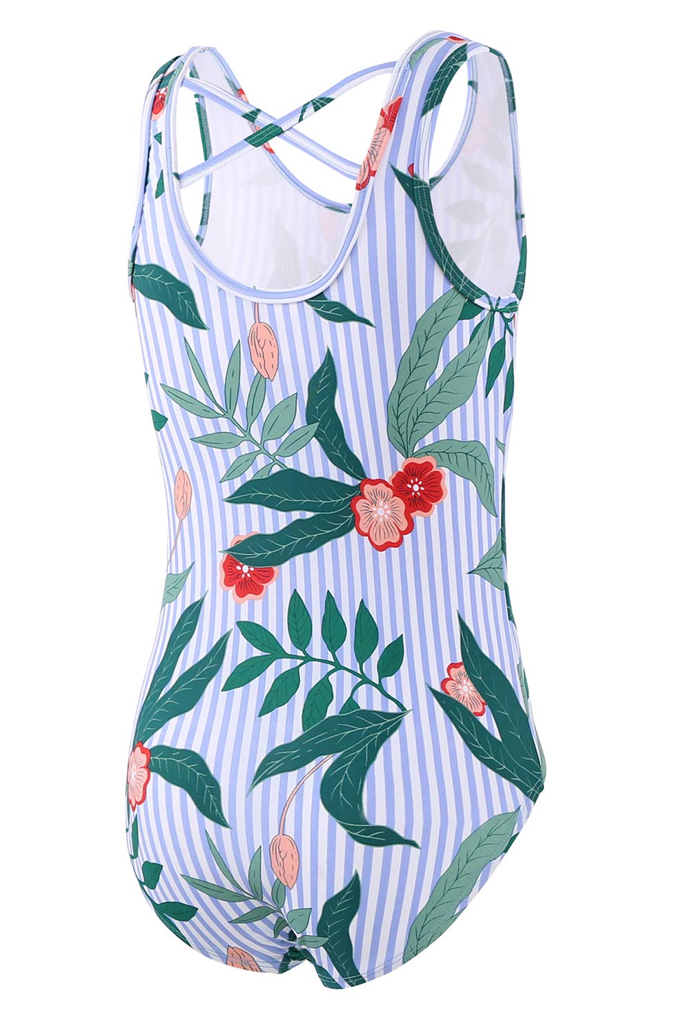 Hawaiian Ruffle One Piece Swimsuits for Girls - Cute Beach Bathing Suit for Kids | Perfect for Pool Parties, Summer Vacations & Tropical Getaways